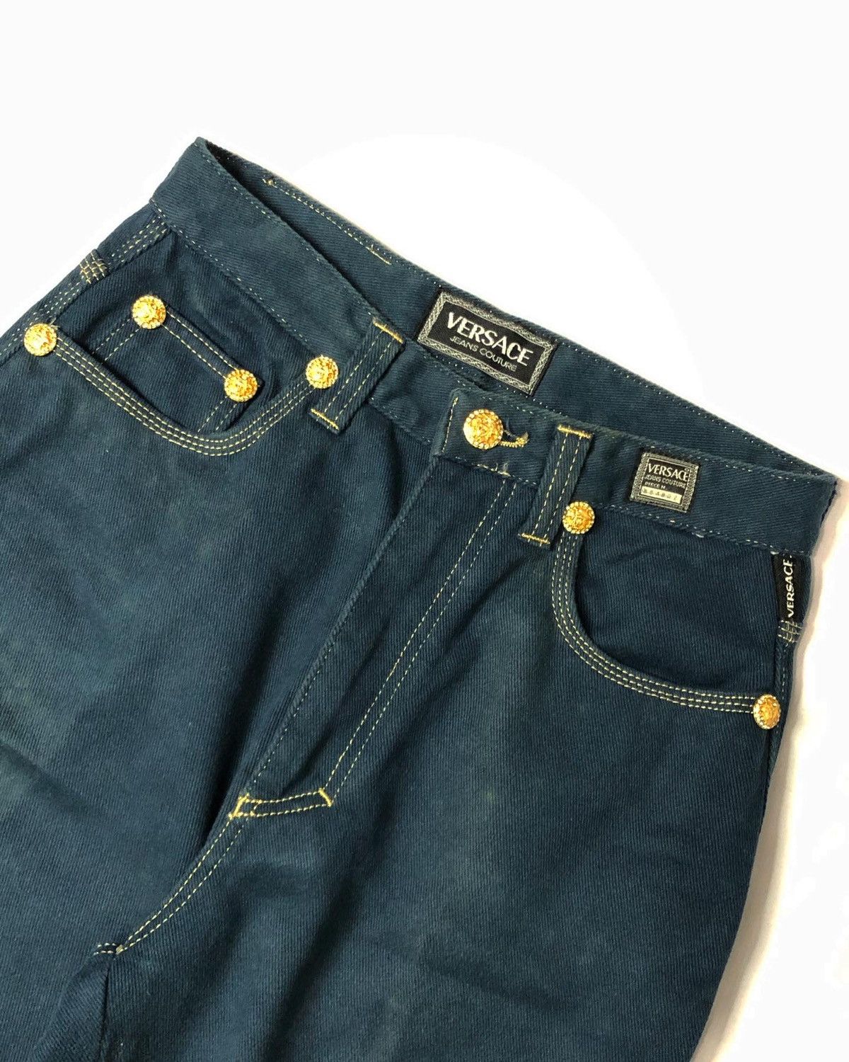Versace × Versace Jeans Couture Vintage 90s Versace Jeans Couter Full Button Medusa Size US 28 / EU 44 - 3 Thumbnail