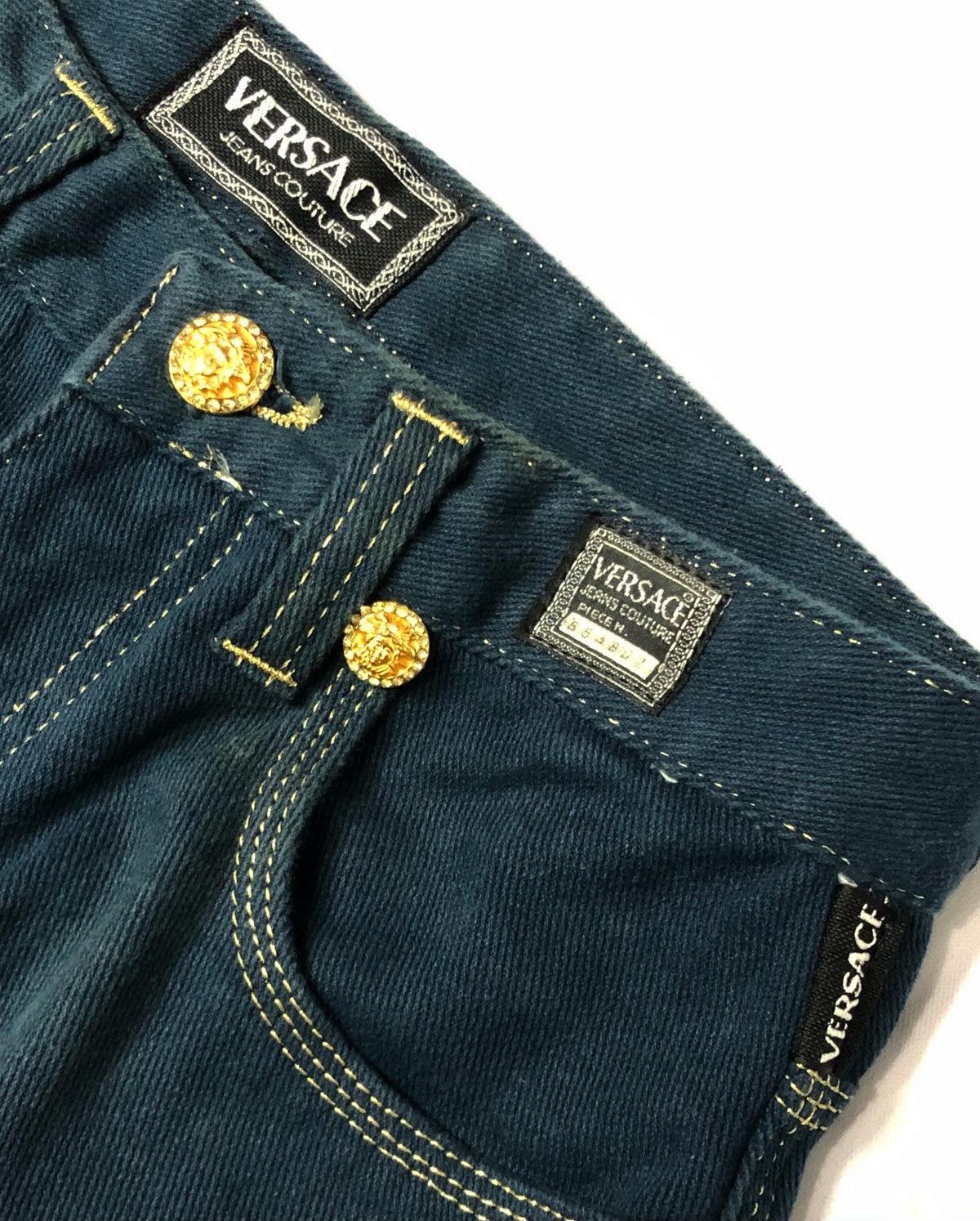 Versace × Versace Jeans Couture Vintage 90s Versace Jeans Couter Full Button Medusa Size US 28 / EU 44 - 5 Thumbnail