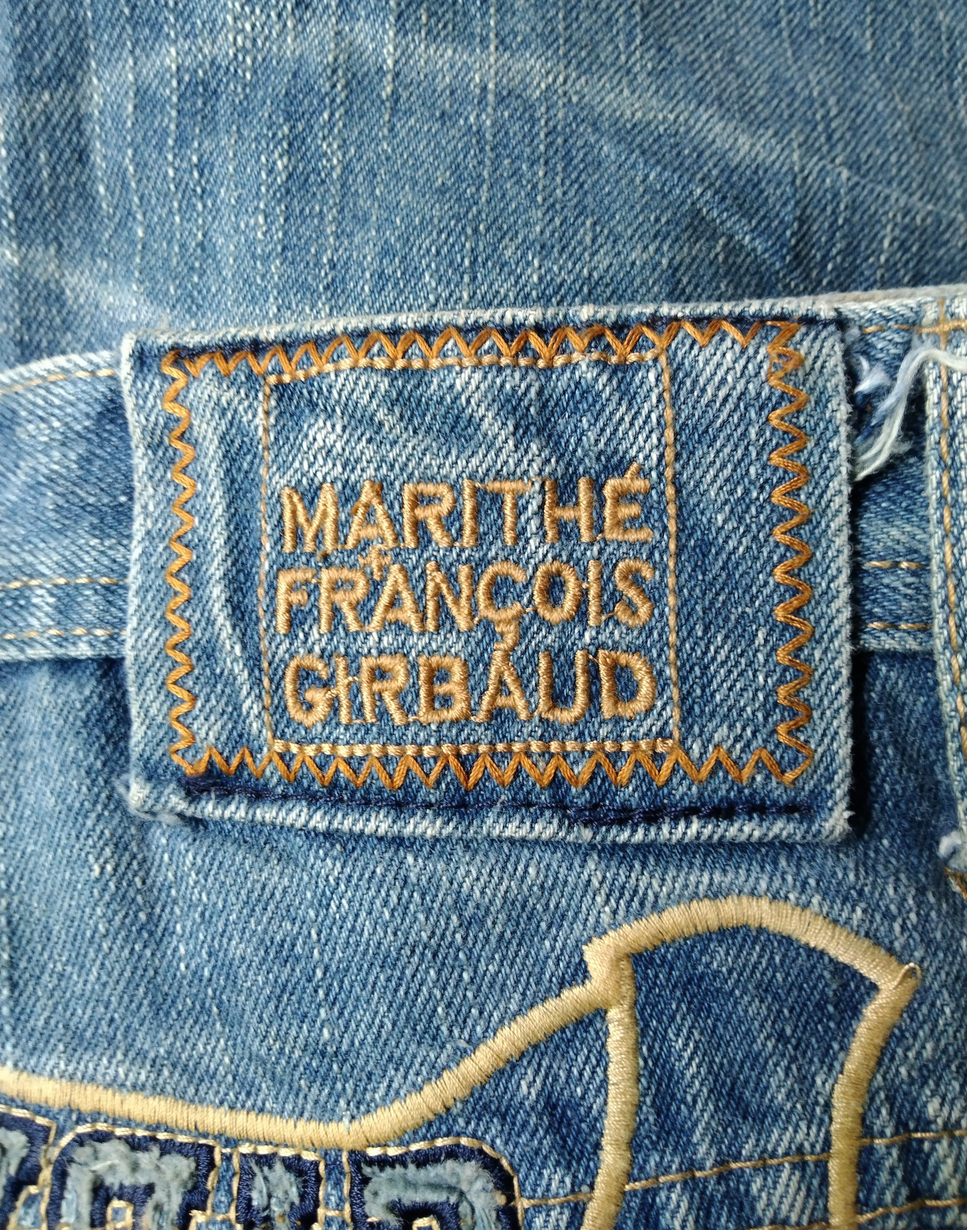 Marithe + Francois Girbaud DISTRESSED BAGGY MARITHE FRANCOIS GIRBAUD DENIM PANTS Size US 33 - 6 Thumbnail