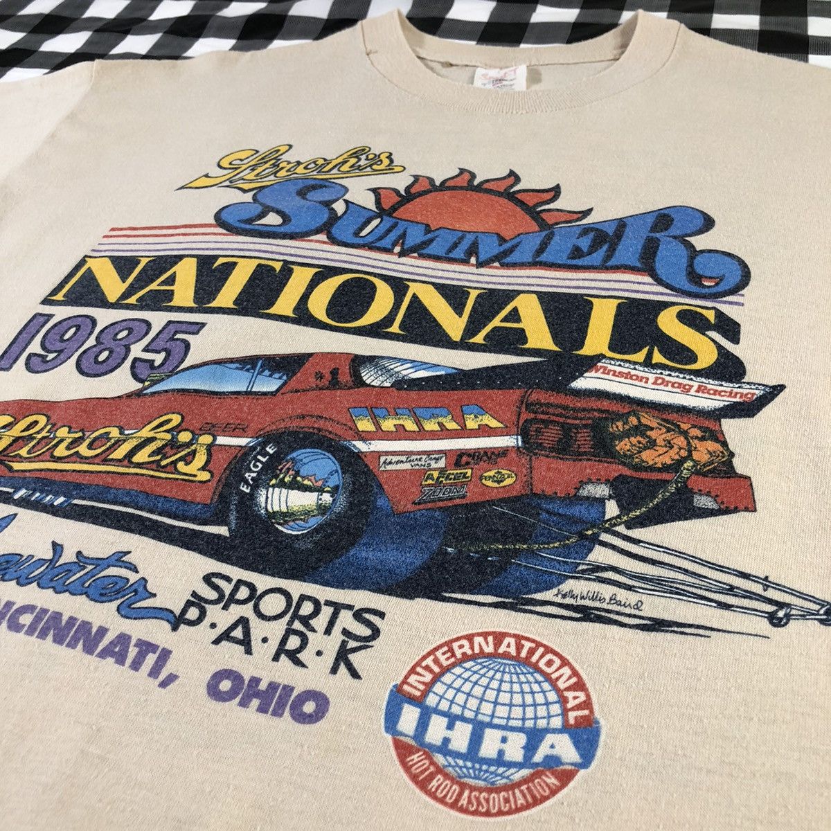 Vintage IHRA Summer Nationals 1985 Pro Stock Car Racing Vintage T Size US XL / EU 56 / 4 - 3 Thumbnail