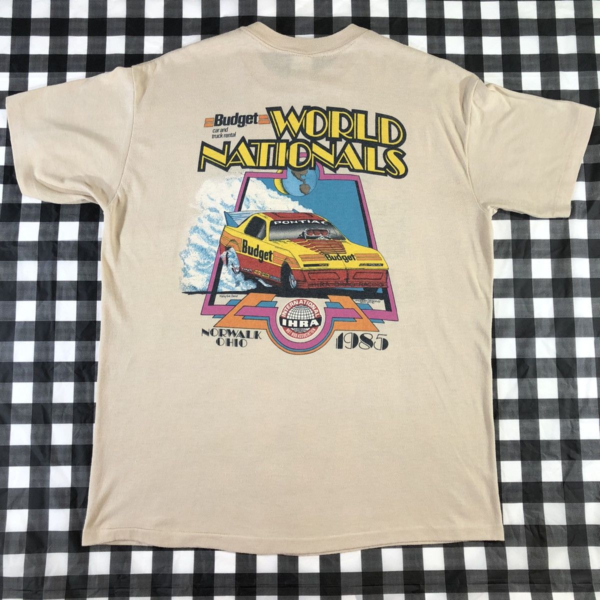 Vintage IHRA Summer Nationals 1985 Pro Stock Car Racing Vintage T Size US XL / EU 56 / 4 - 2 Thumbnail