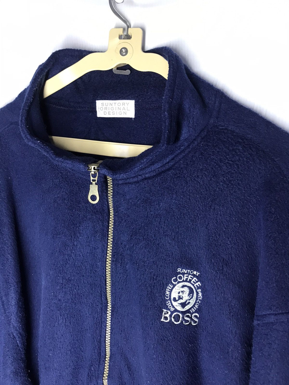 Japanese Brand Suntory coffee boss embroidered logo zipper sweater Size US L / EU 52-54 / 3 - 5 Thumbnail