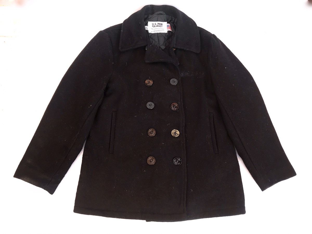 Schott Steals💥 Schott Double Breasted Wool Pea Coat Worker Jacket Size US M / EU 48-50 / 2 - 4 Thumbnail