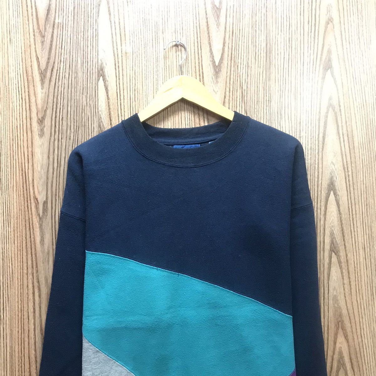 Towncraft × Vintage Vintage Town Craf Sweatshirt Colours Block CrewNeck Size US L / EU 52-54 / 3 - 3 Thumbnail