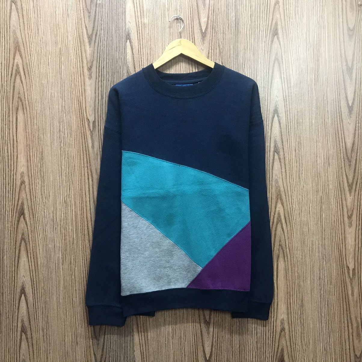 Towncraft × Vintage Vintage Town Craf Sweatshirt Colours Block CrewNeck Size US L / EU 52-54 / 3 - 2 Thumbnail