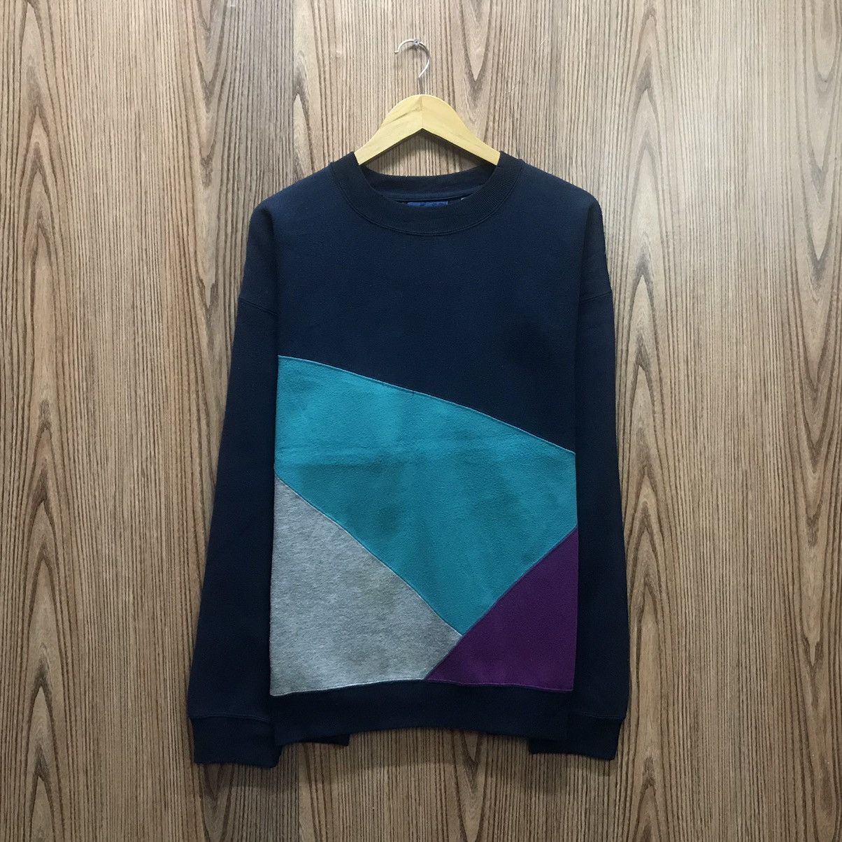 Towncraft × Vintage Vintage Town Craf Sweatshirt Colours Block CrewNeck Size US L / EU 52-54 / 3 - 1 Thumbnail