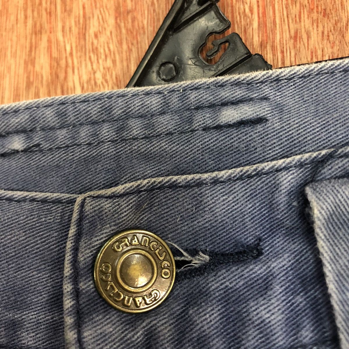 Japanese Brand DLL Grancisco Blue utility worn thrashed cargo Jeans #2119 Size US 28 / EU 44 - 10 Thumbnail