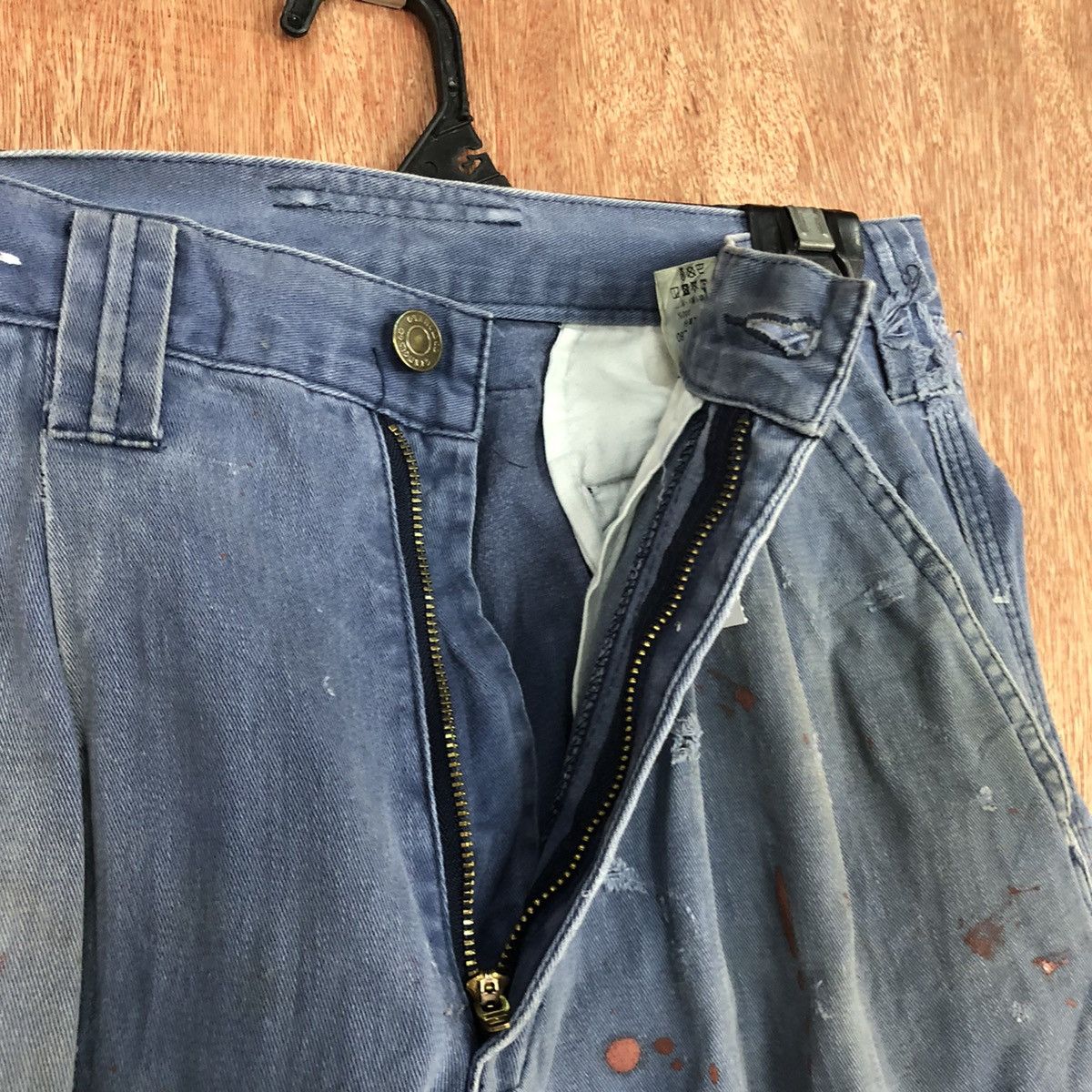 Japanese Brand DLL Grancisco Blue utility worn thrashed cargo Jeans #2119 Size US 28 / EU 44 - 11 Thumbnail