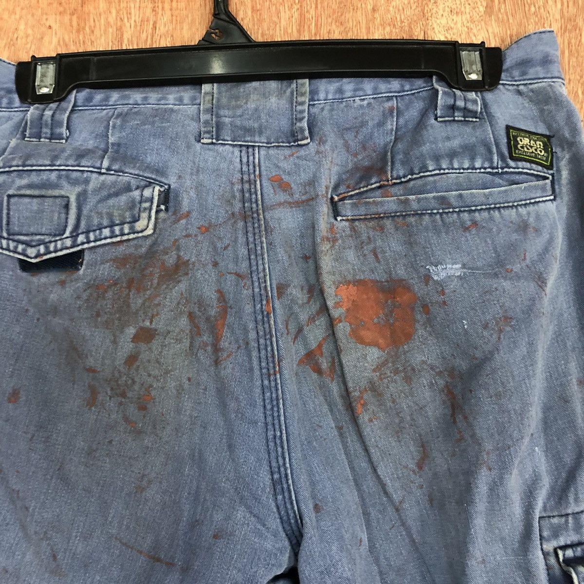 Japanese Brand DLL Grancisco Blue utility worn thrashed cargo Jeans #2119 Size US 28 / EU 44 - 15 Thumbnail
