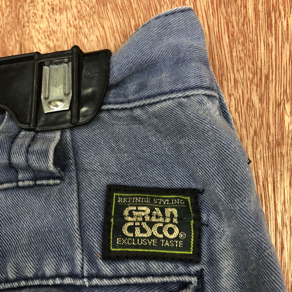 Japanese Brand DLL Grancisco Blue utility worn thrashed cargo Jeans #2119 Size US 28 / EU 44 - 16 Thumbnail