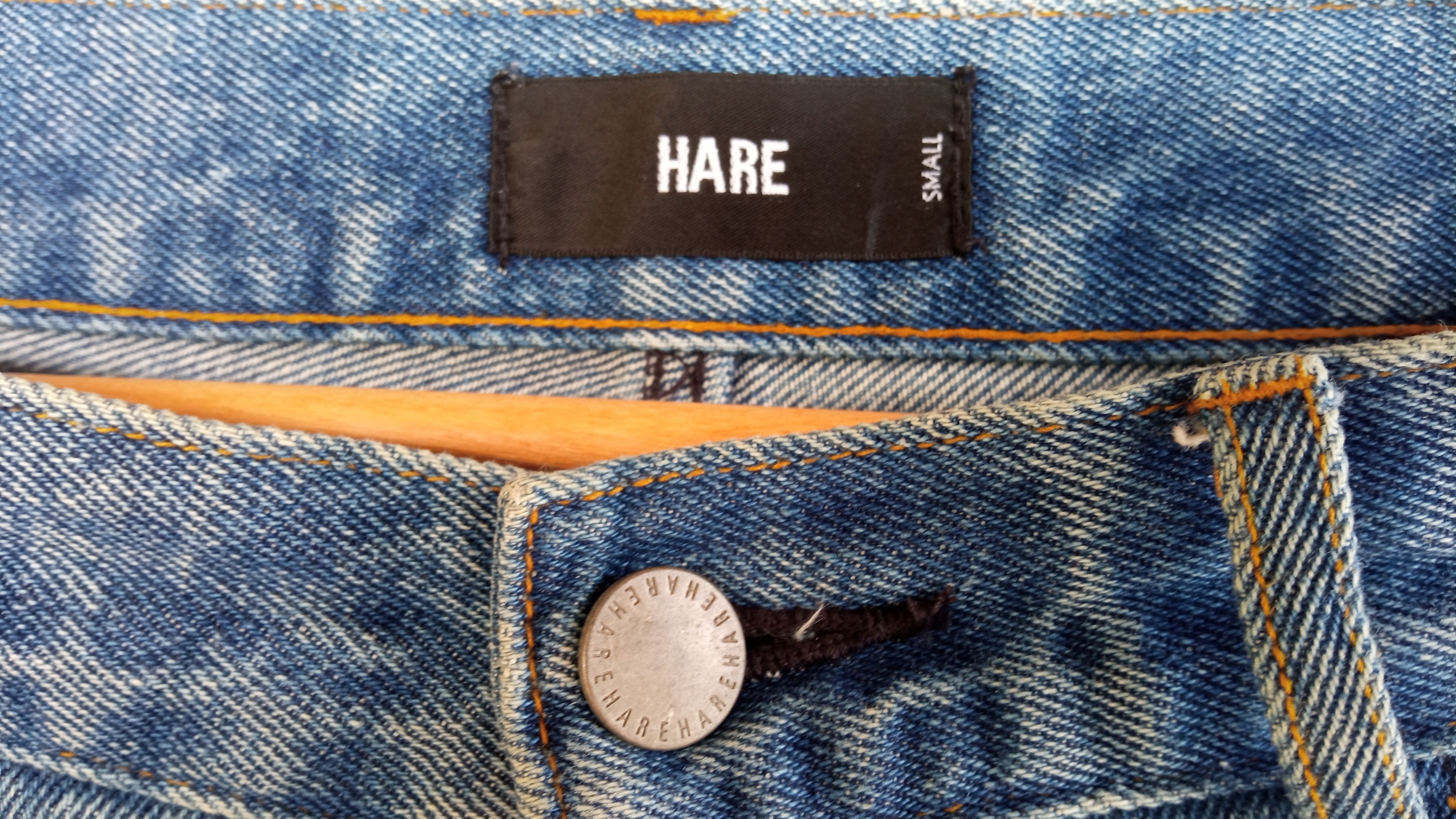 HARE × Japanese Brand × Vintage 🔥🔥Hare Biker Style Distressed Jeans Denim Size US 31 - 10 Thumbnail
