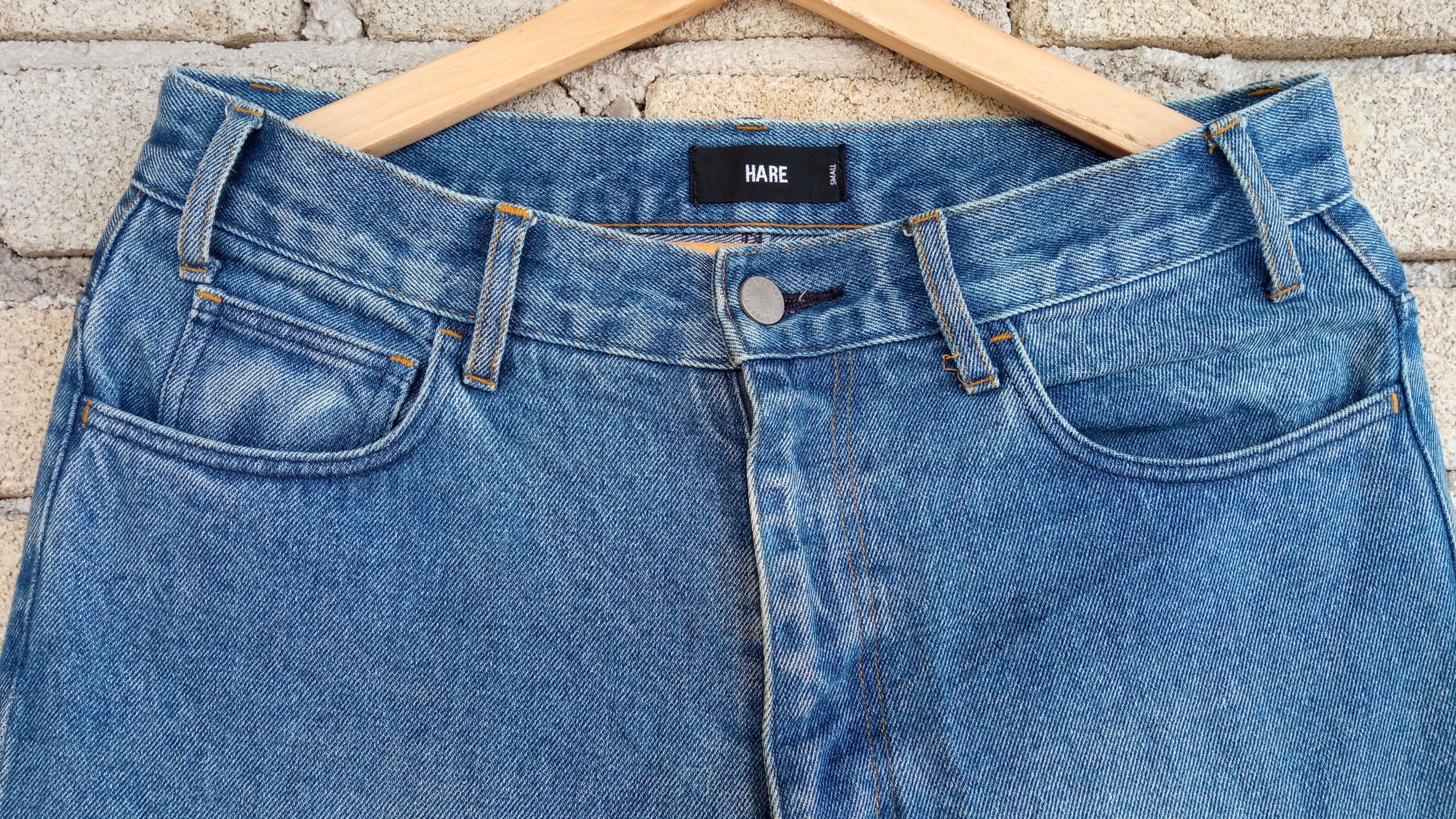 HARE × Japanese Brand × Vintage 🔥🔥Hare Biker Style Distressed Jeans Denim Size US 31 - 9 Thumbnail