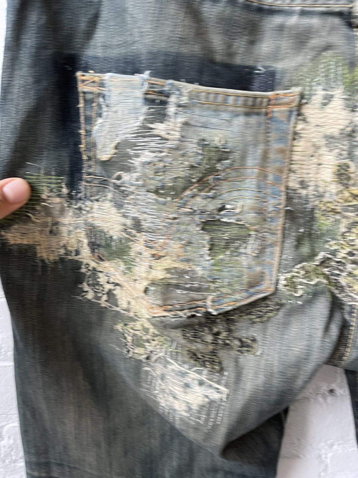 Vintage THE ENDS Custom Reworked Vintage Levi Jeans Patch Work SZ 34 Size US 34 / EU 50 - 11 Thumbnail
