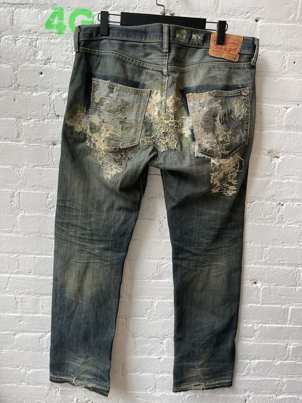 Vintage THE ENDS Custom Reworked Vintage Levi Jeans Patch Work SZ 34 Size US 34 / EU 50 - 7 Thumbnail
