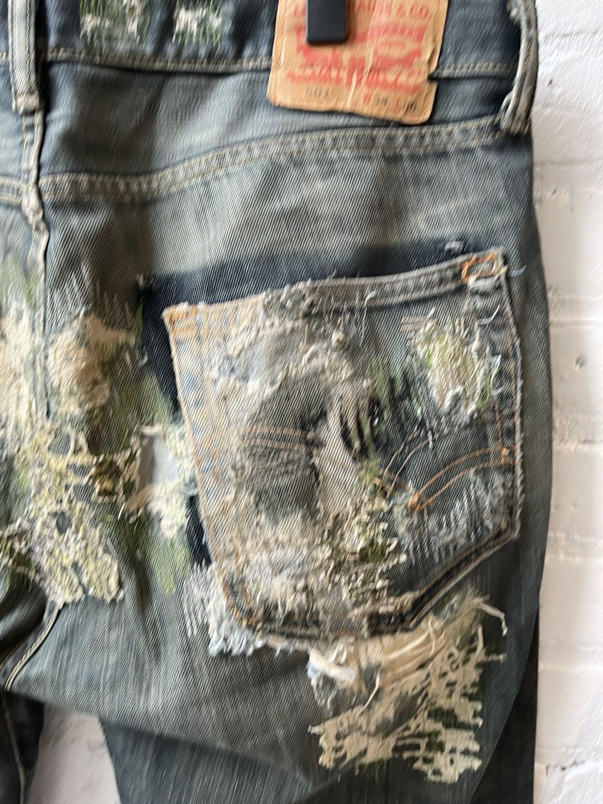 Vintage THE ENDS Custom Reworked Vintage Levi Jeans Patch Work SZ 34 Size US 34 / EU 50 - 10 Thumbnail