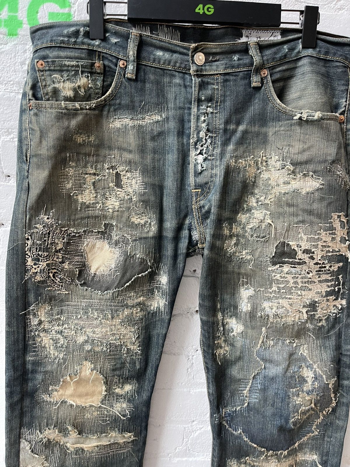 Vintage THE ENDS Custom Reworked Vintage Levi Jeans Patch Work SZ 34 Size US 34 / EU 50 - 2 Thumbnail