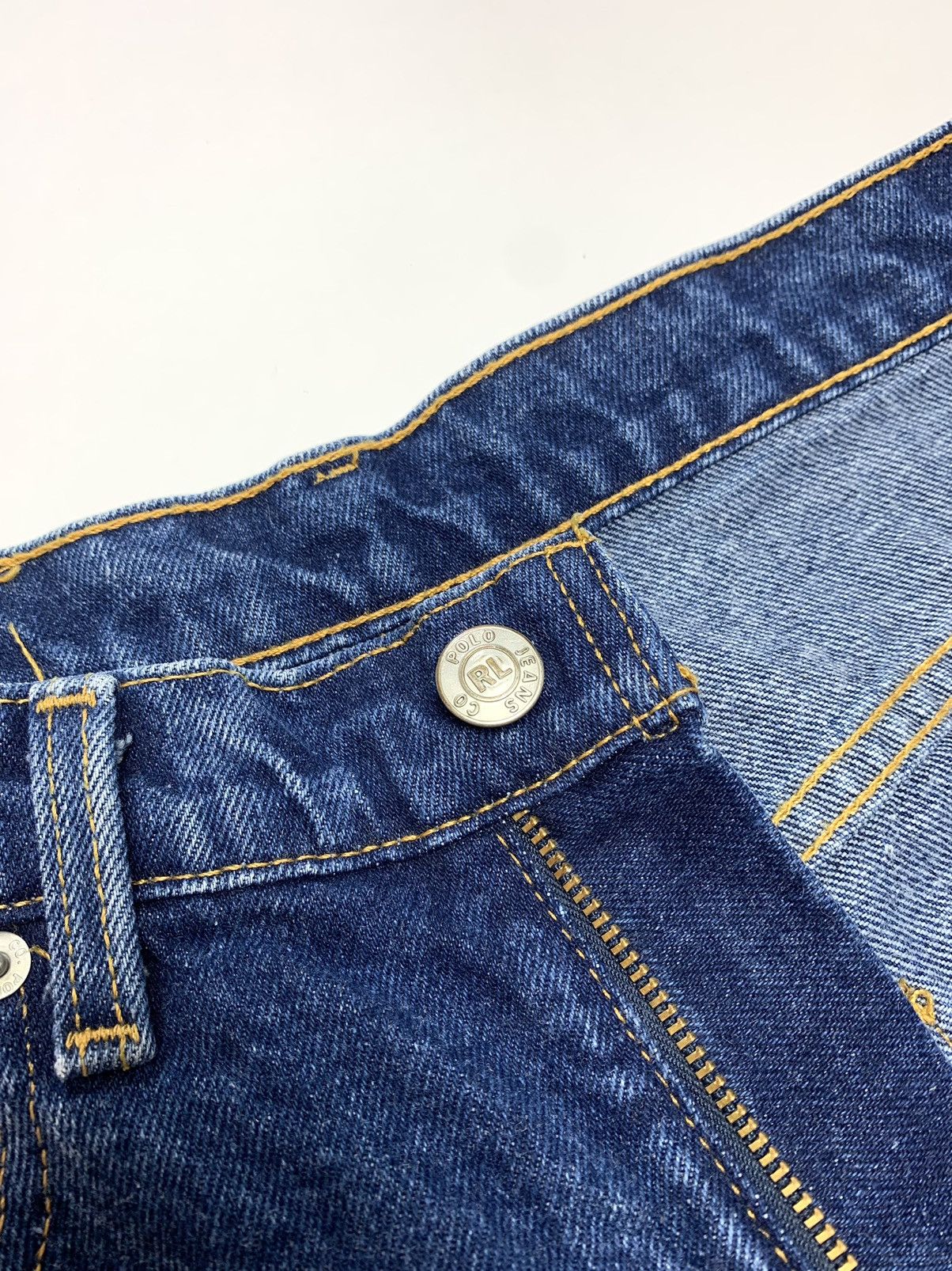 Ralph Lauren × Vintage Ralph Lauren 90’ Vintage Raw Blue Denim Size US 29 - 7 Thumbnail