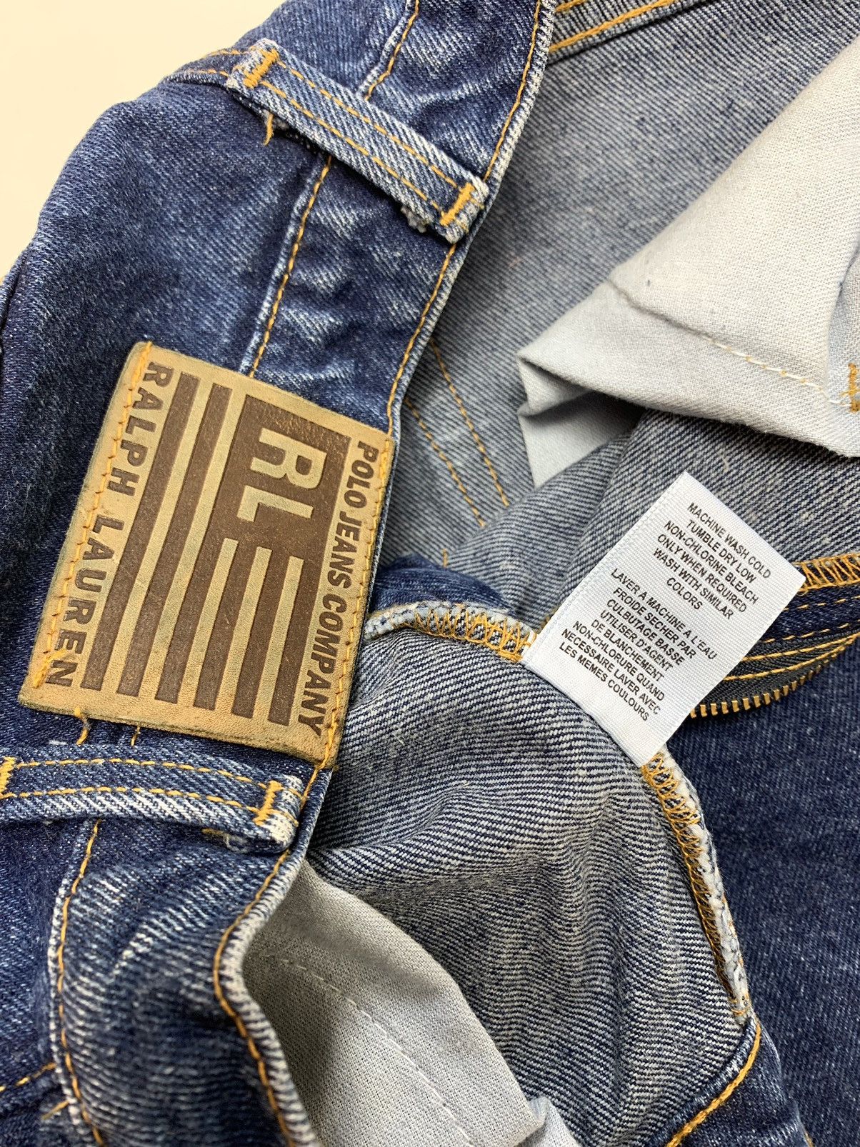 Ralph Lauren × Vintage Ralph Lauren 90’ Vintage Raw Blue Denim Size US 29 - 9 Thumbnail