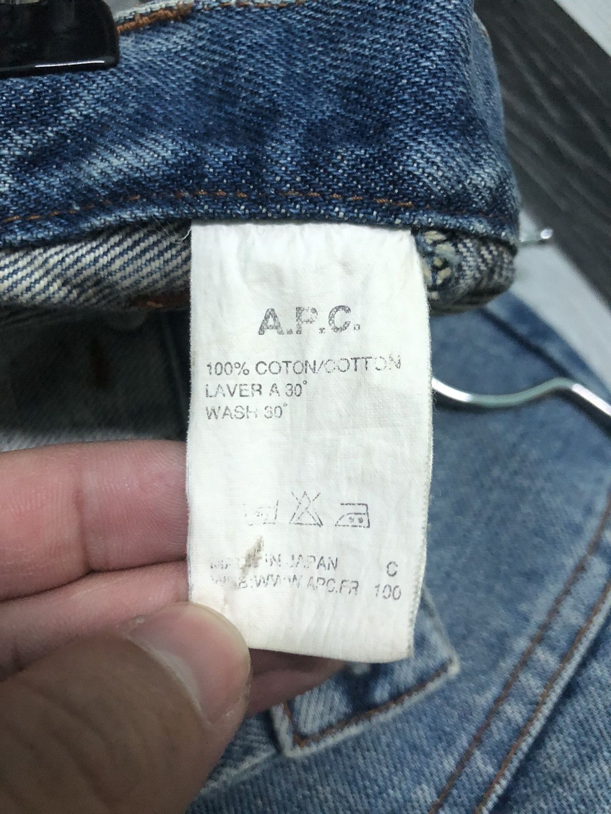 A.P.C. × Vintage VINTAGE A.P.C BLUE WASH DISTRESSED DENIM Size US 30 / EU 46 - 6 Thumbnail