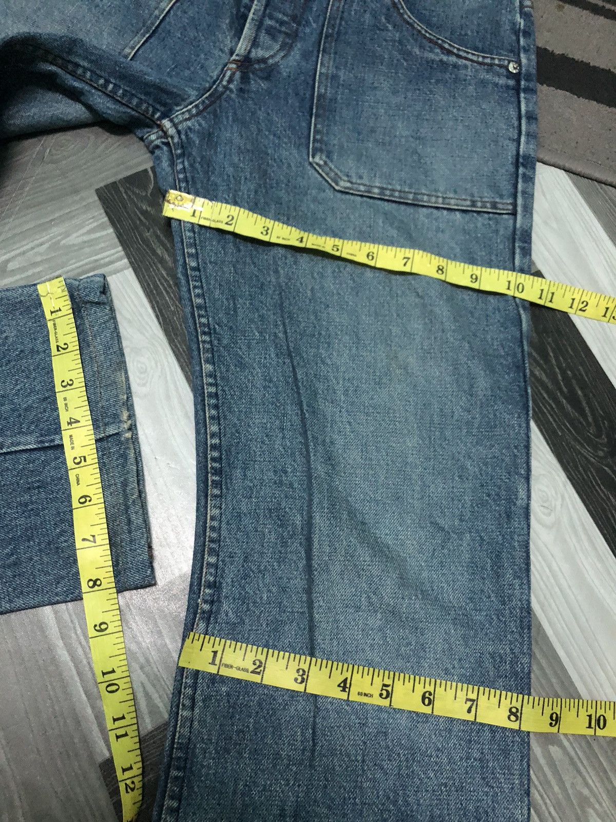 A.P.C. × Vintage VINTAGE A.P.C BLUE WASH DISTRESSED DENIM Size US 30 / EU 46 - 11 Thumbnail