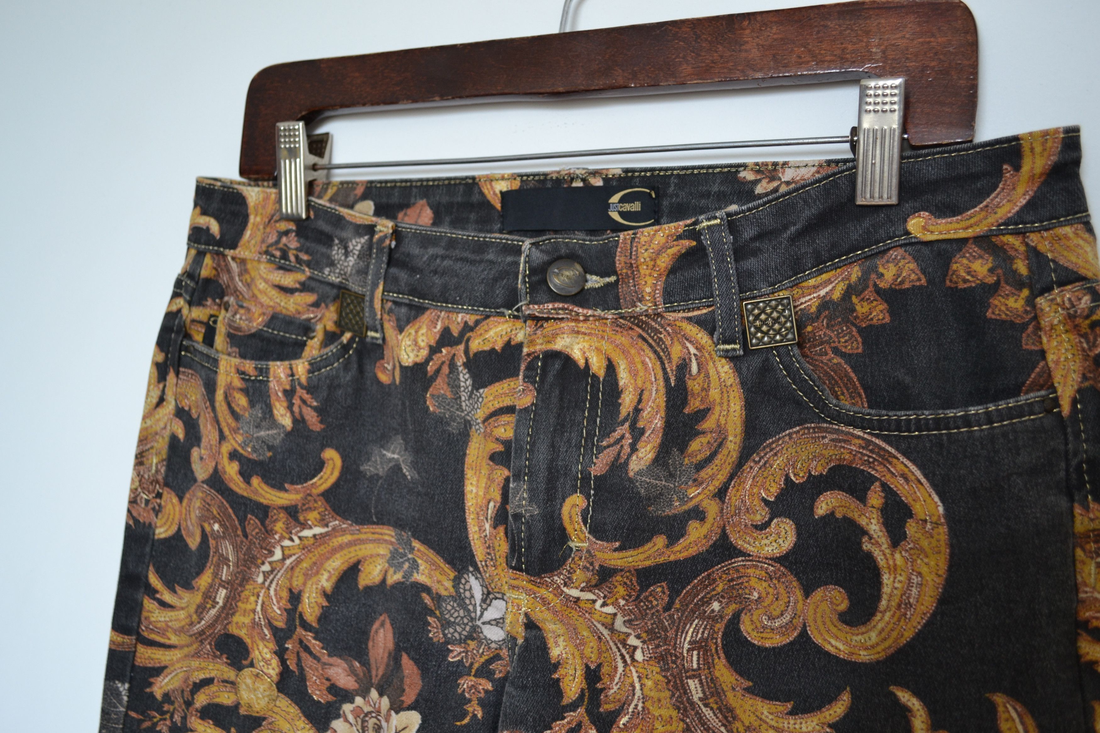 Just Cavalli Roberto Cavalli Jeans Pants Vintage Black Baroque y2k Size US 30 / EU 46 - 3 Thumbnail