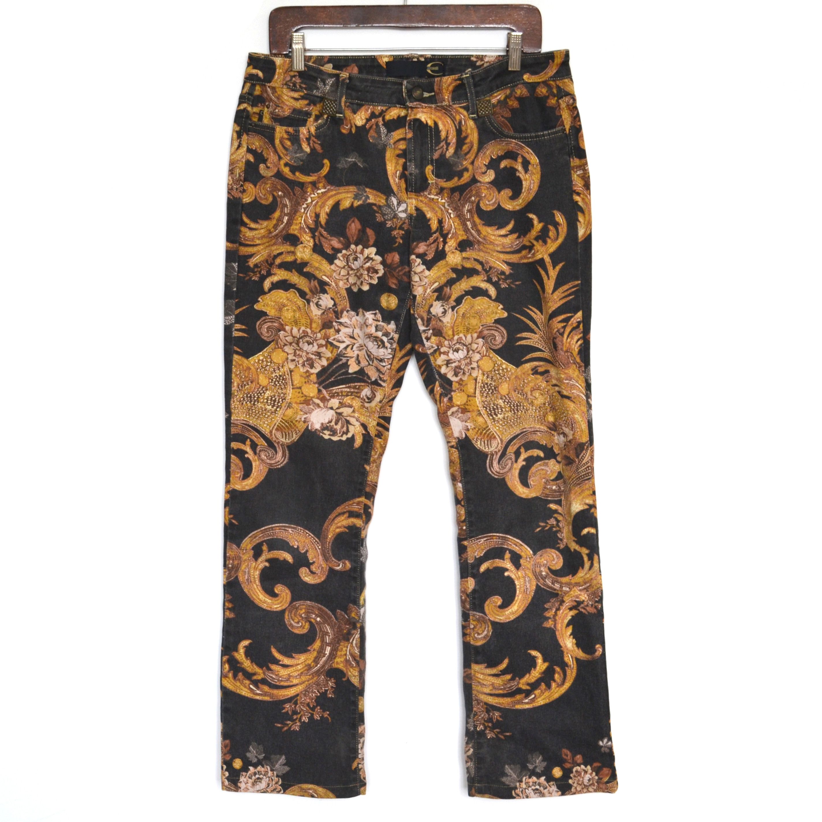 Just Cavalli Roberto Cavalli Jeans Pants Vintage Black Baroque y2k Size US 30 / EU 46 - 1 Thumbnail