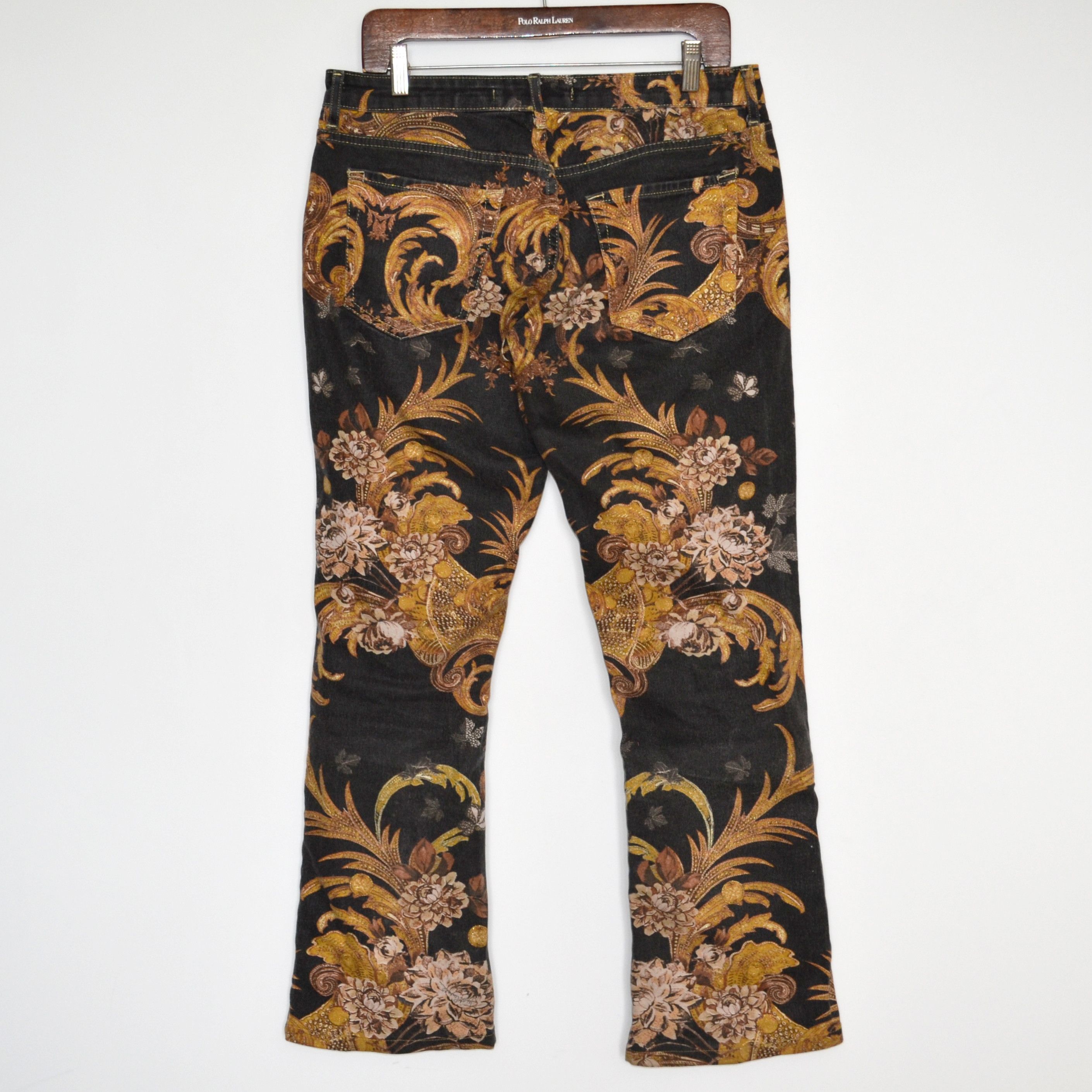 Just Cavalli Roberto Cavalli Jeans Pants Vintage Black Baroque y2k Size US 30 / EU 46 - 2 Thumbnail