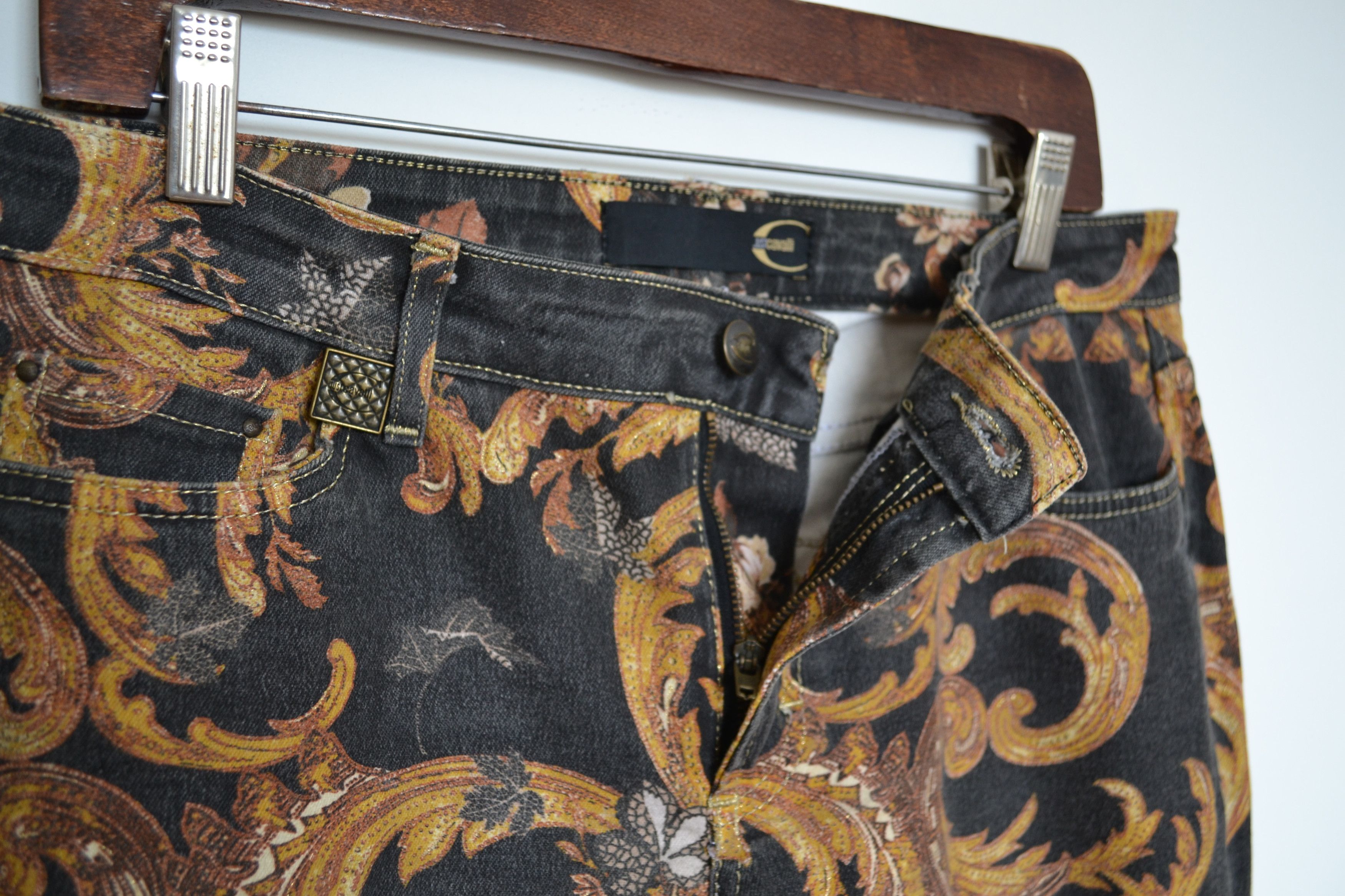Just Cavalli Roberto Cavalli Jeans Pants Vintage Black Baroque y2k Size US 30 / EU 46 - 4 Thumbnail