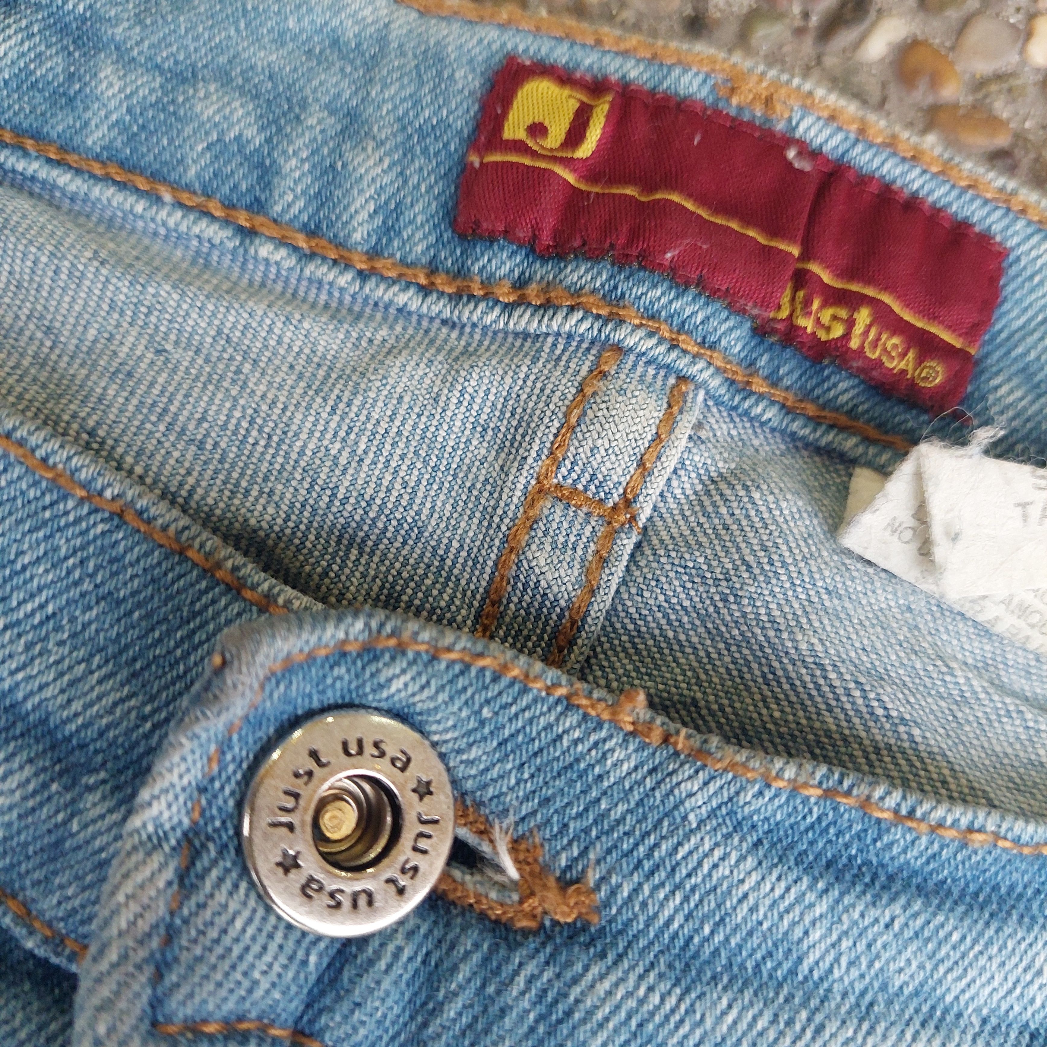 Jean DISTRESSED FANCY FLARED DENIM USA JEANS Size US 30 / EU 46 - 3 Thumbnail