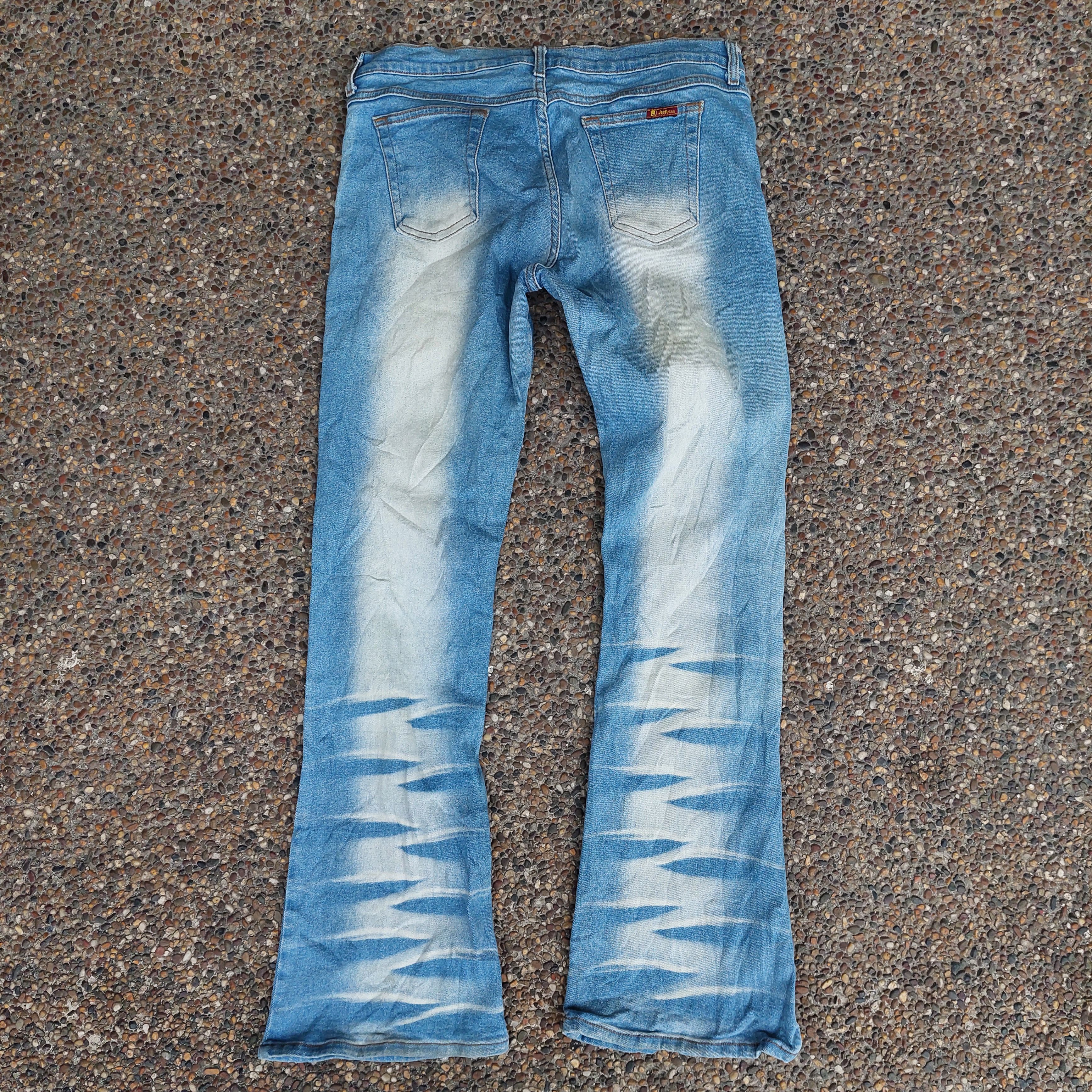 Jean DISTRESSED FANCY FLARED DENIM USA JEANS Size US 30 / EU 46 - 8 Thumbnail