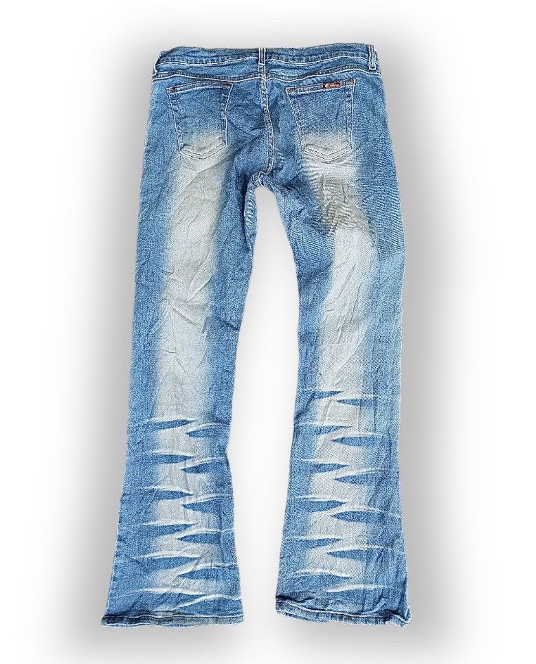 Jean DISTRESSED FANCY FLARED DENIM USA JEANS Size US 30 / EU 46 - 2 Thumbnail
