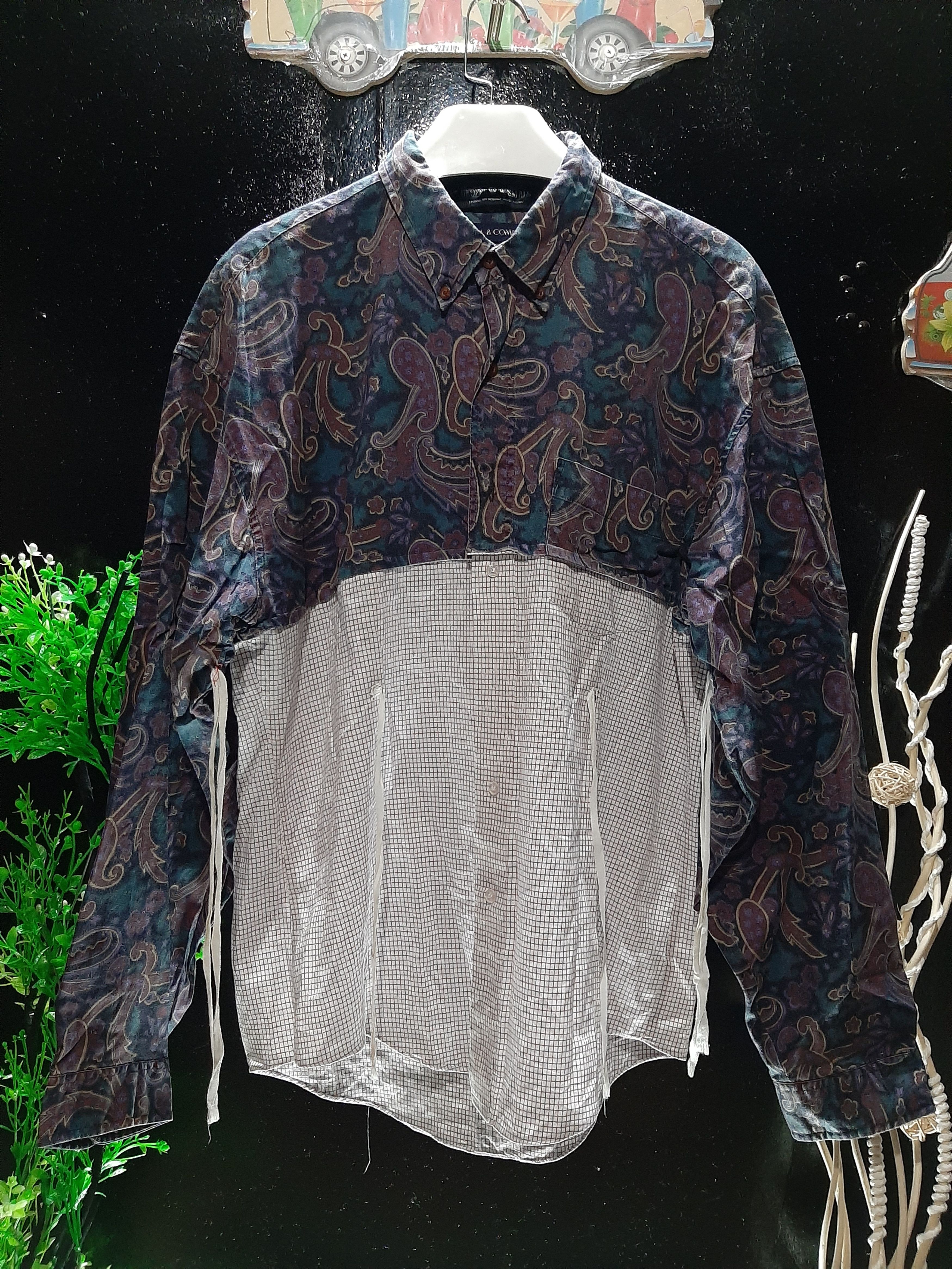 image of Geoffrey B Small Special Designgeoffrey B.small Patchwork Paisley Chekered in Floral (Size Large)