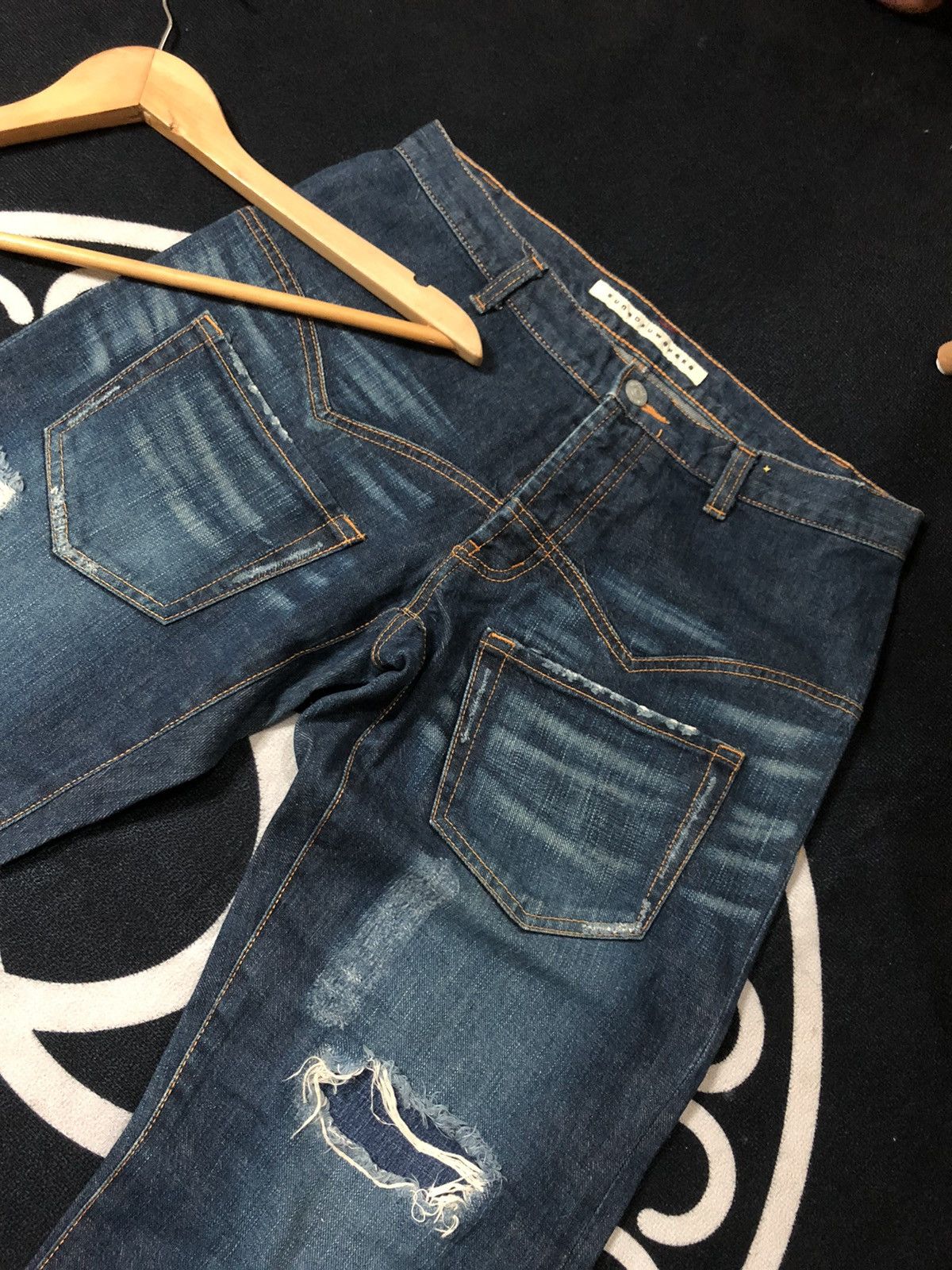 Issey Miyake RARE🔥SUNAOKUWAHARA I.S ISSEY MIYAKE DESIGNER DISTRESED DENIM Size US 30 / EU 46 - 2 Thumbnail