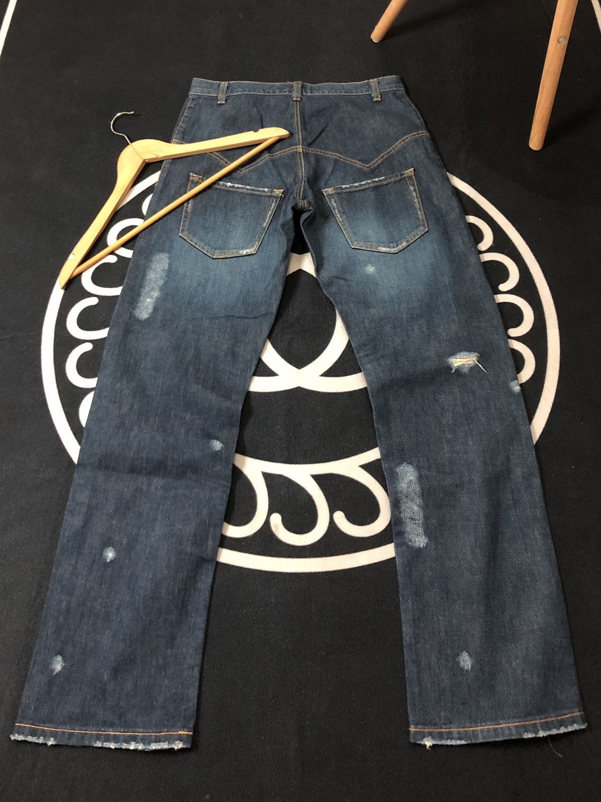 Issey Miyake RARE🔥SUNAOKUWAHARA I.S ISSEY MIYAKE DESIGNER DISTRESED DENIM Size US 30 / EU 46 - 6 Thumbnail