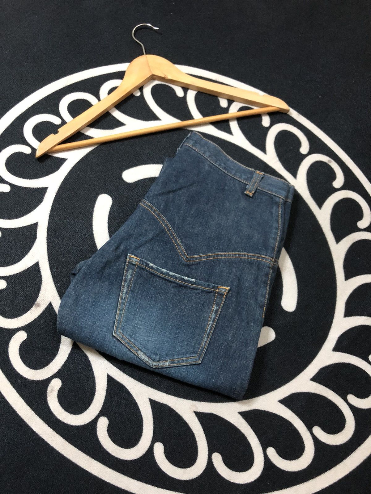 Issey Miyake RARE🔥SUNAOKUWAHARA I.S ISSEY MIYAKE DESIGNER DISTRESED DENIM Size US 30 / EU 46 - 15 Thumbnail
