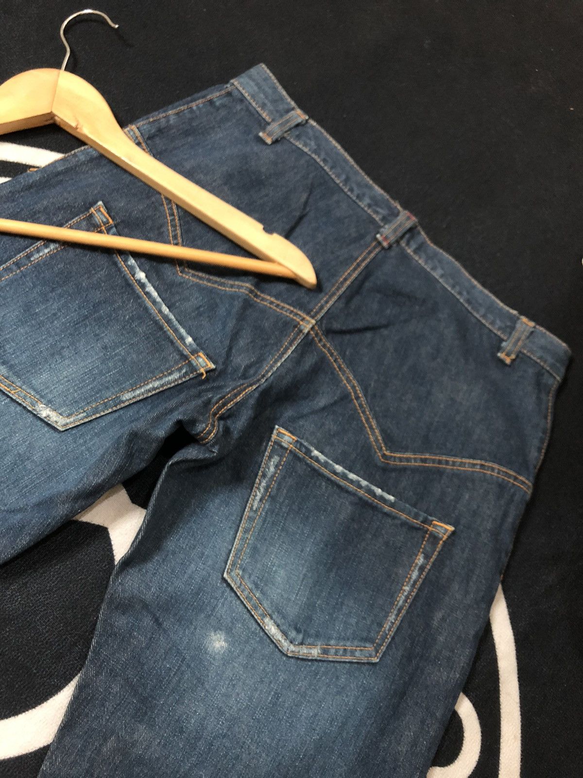 Issey Miyake RARE🔥SUNAOKUWAHARA I.S ISSEY MIYAKE DESIGNER DISTRESED DENIM Size US 30 / EU 46 - 7 Thumbnail
