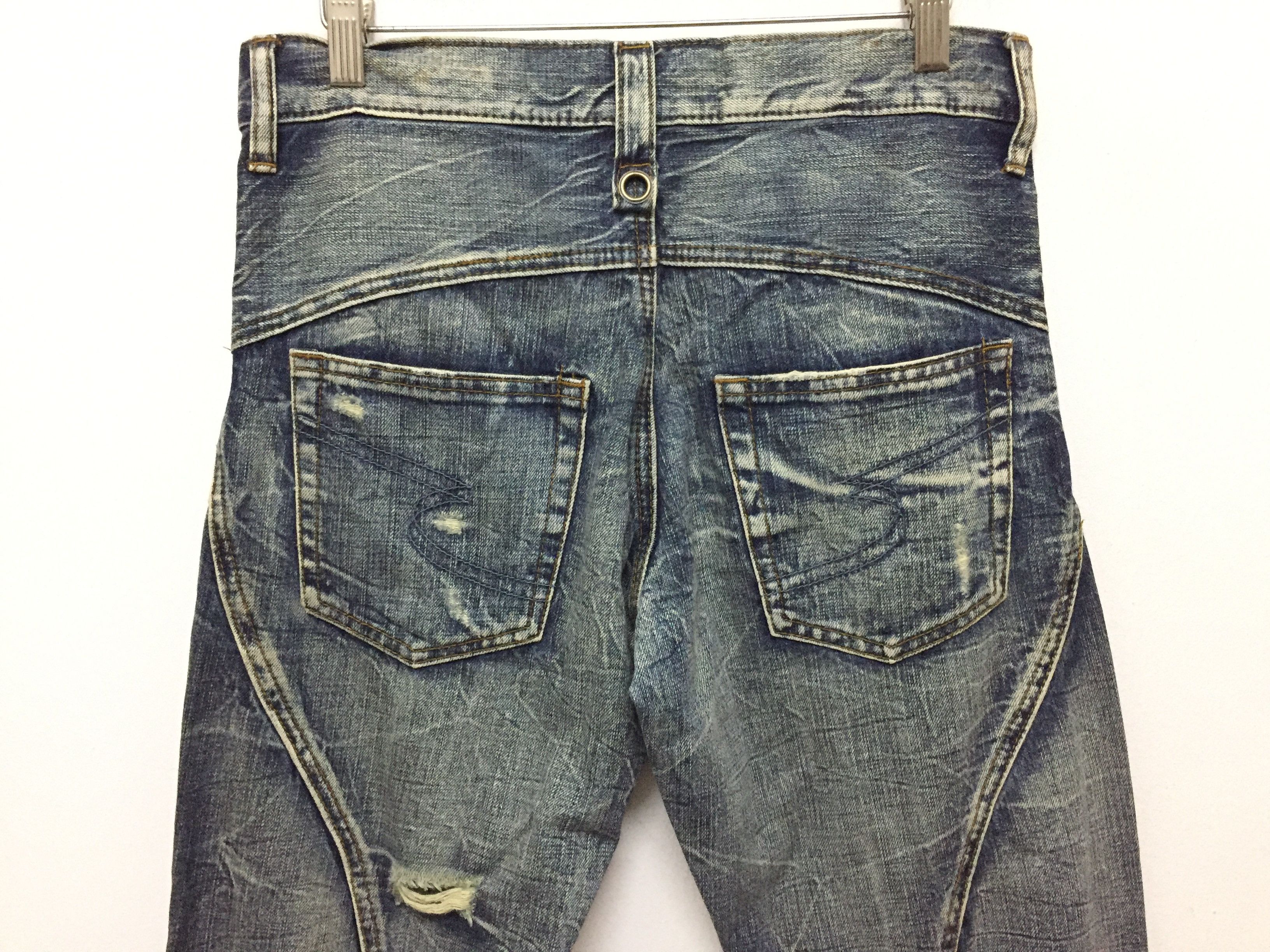 Tornado Mart SEMANTIC DESIGN flare Paneled rider Distressed denim Size US 29 - 9 Thumbnail