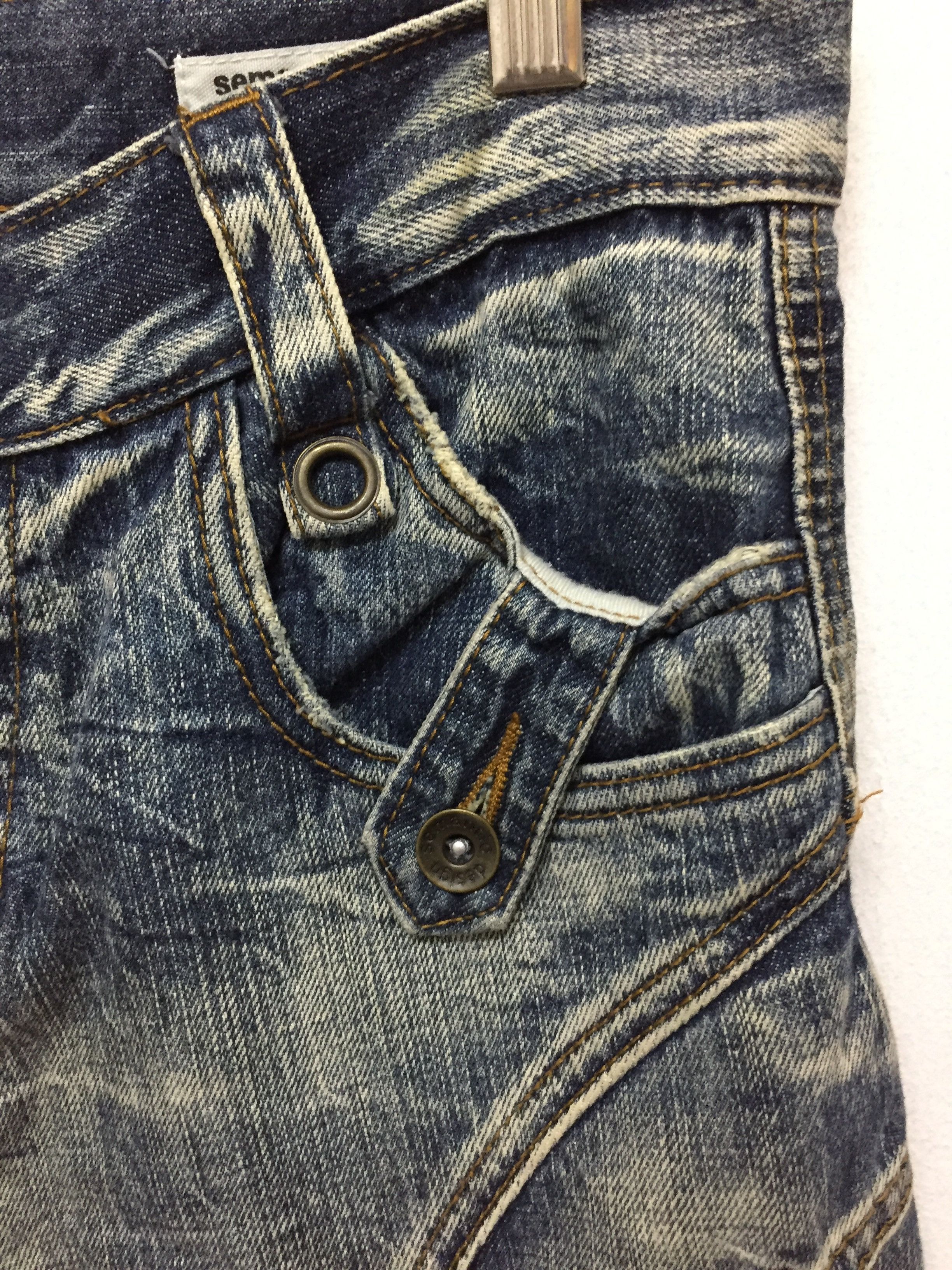 Tornado Mart SEMANTIC DESIGN flare Paneled rider Distressed denim Size US 29 - 6 Thumbnail