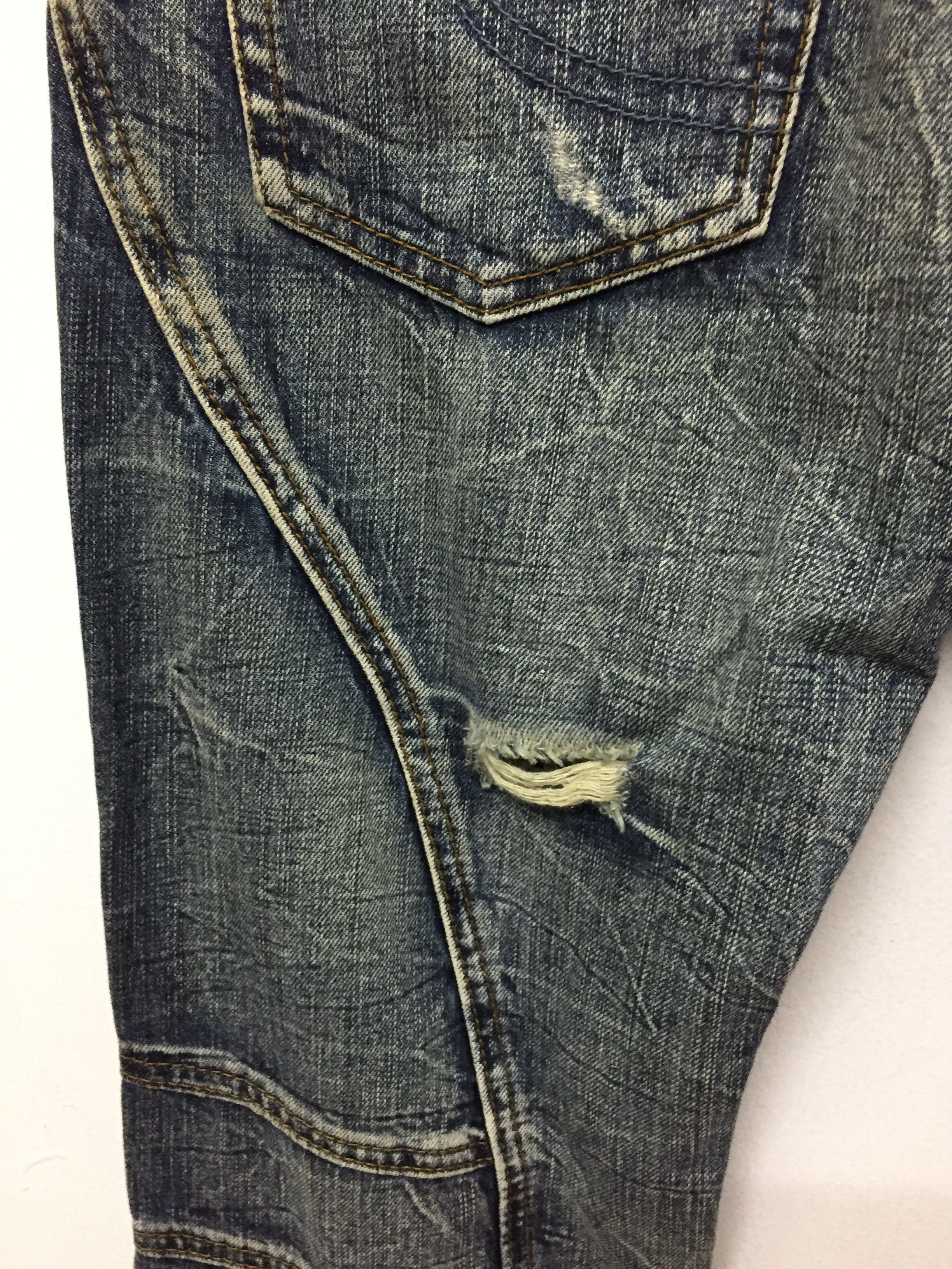 Tornado Mart SEMANTIC DESIGN flare Paneled rider Distressed denim Size US 29 - 10 Thumbnail