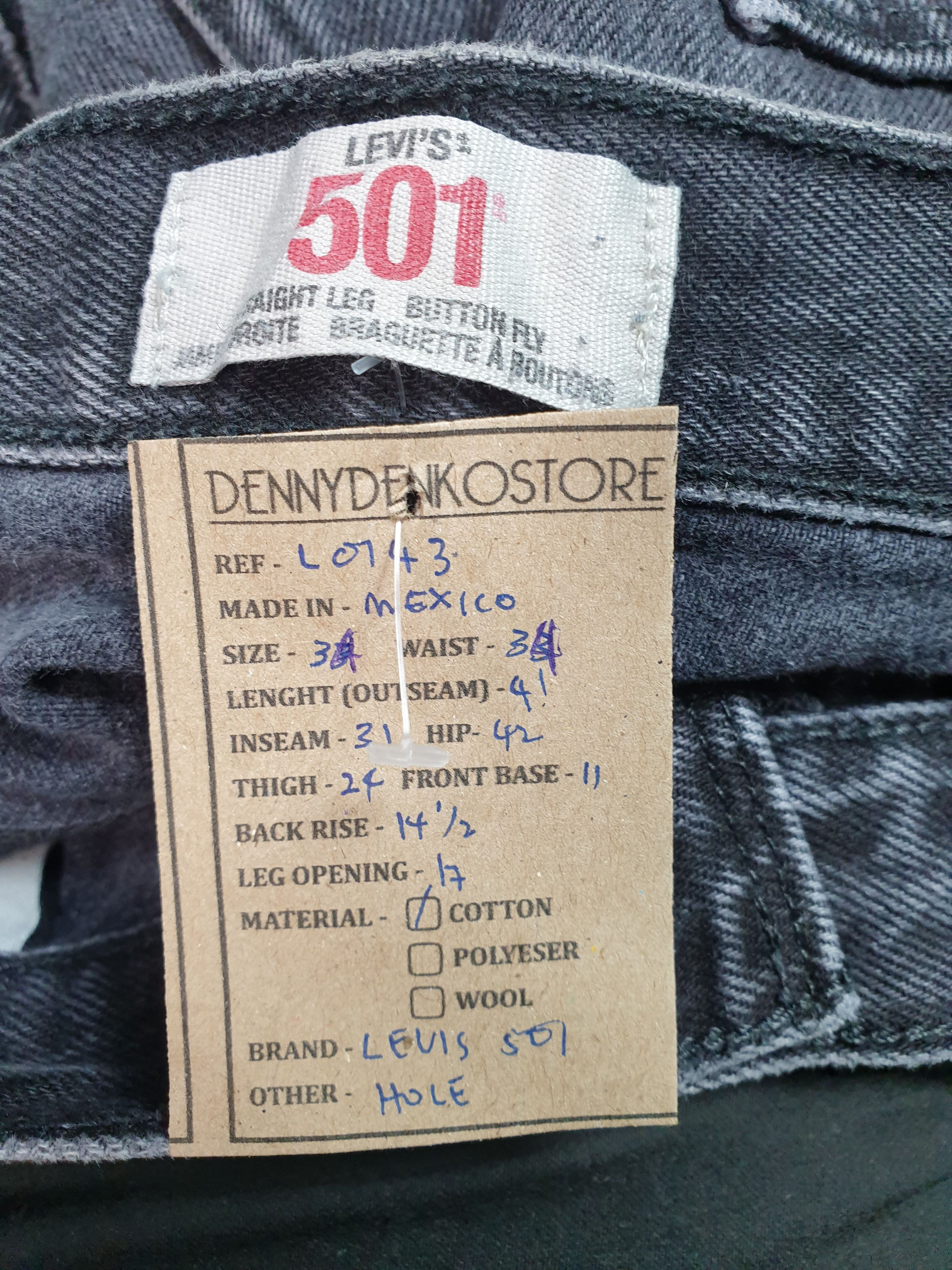 Levi's Vintage LEVIS 501 Medium Wash Faded Black 32X29 Jeans L0143 Size US 32 / EU 48 - 12 Thumbnail