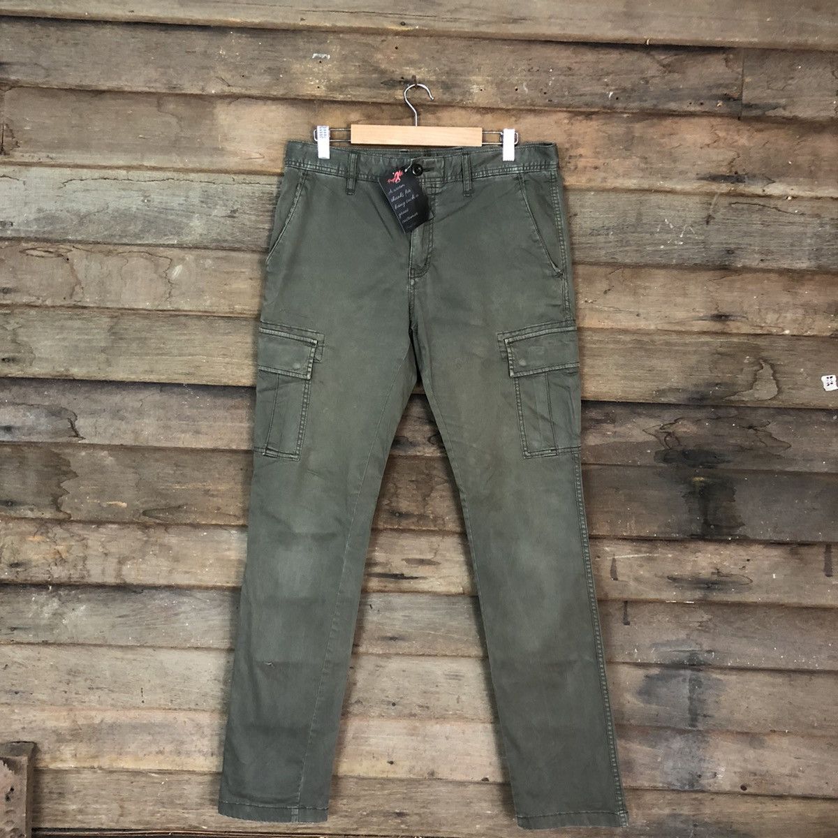 image of Faded Glory x Uniqlo Green Multipocket Tactical Cargo Pants 4880, Men's (Size 32)