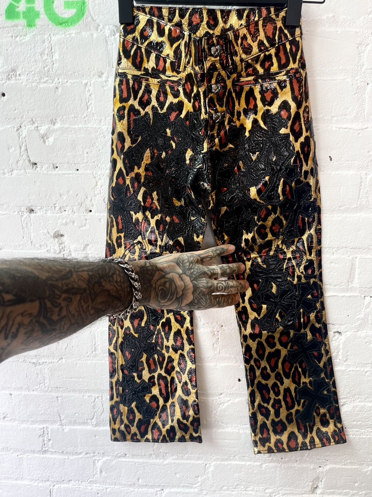 Chrome Hearts Chrome Hearts CRAZY Leopard Custom Mini Youth Cross Jeans Size US 26 / EU 42 - 6 Thumbnail