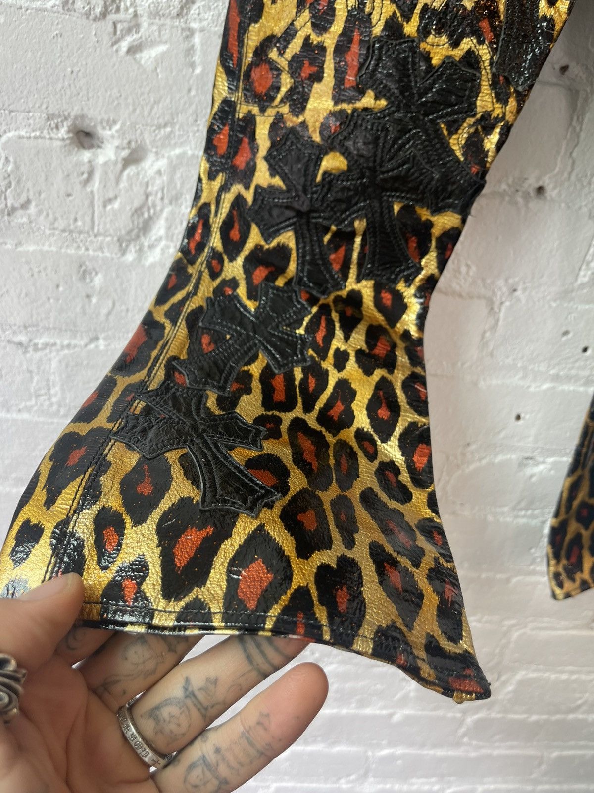 Chrome Hearts Chrome Hearts CRAZY Leopard Custom Mini Youth Cross Jeans Size US 26 / EU 42 - 24 Thumbnail