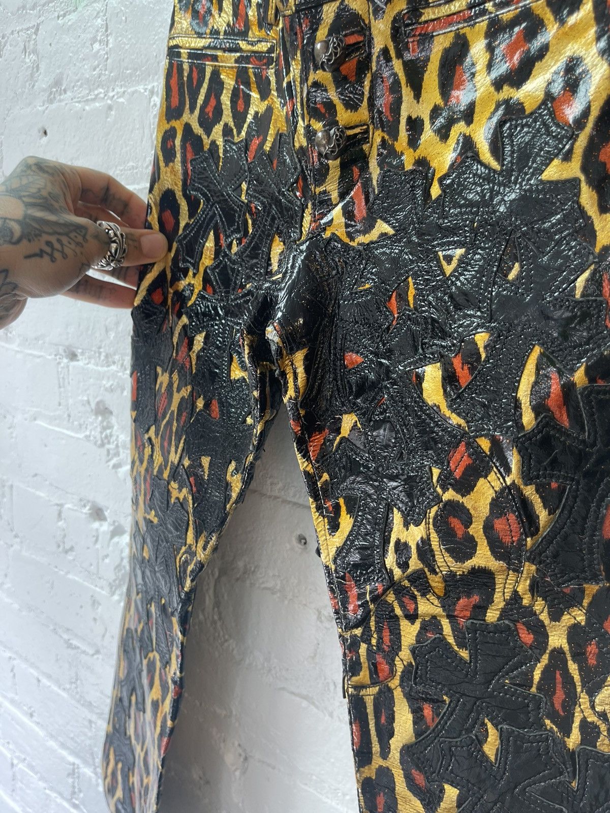 Chrome Hearts Chrome Hearts CRAZY Leopard Custom Mini Youth Cross Jeans Size US 26 / EU 42 - 9 Thumbnail