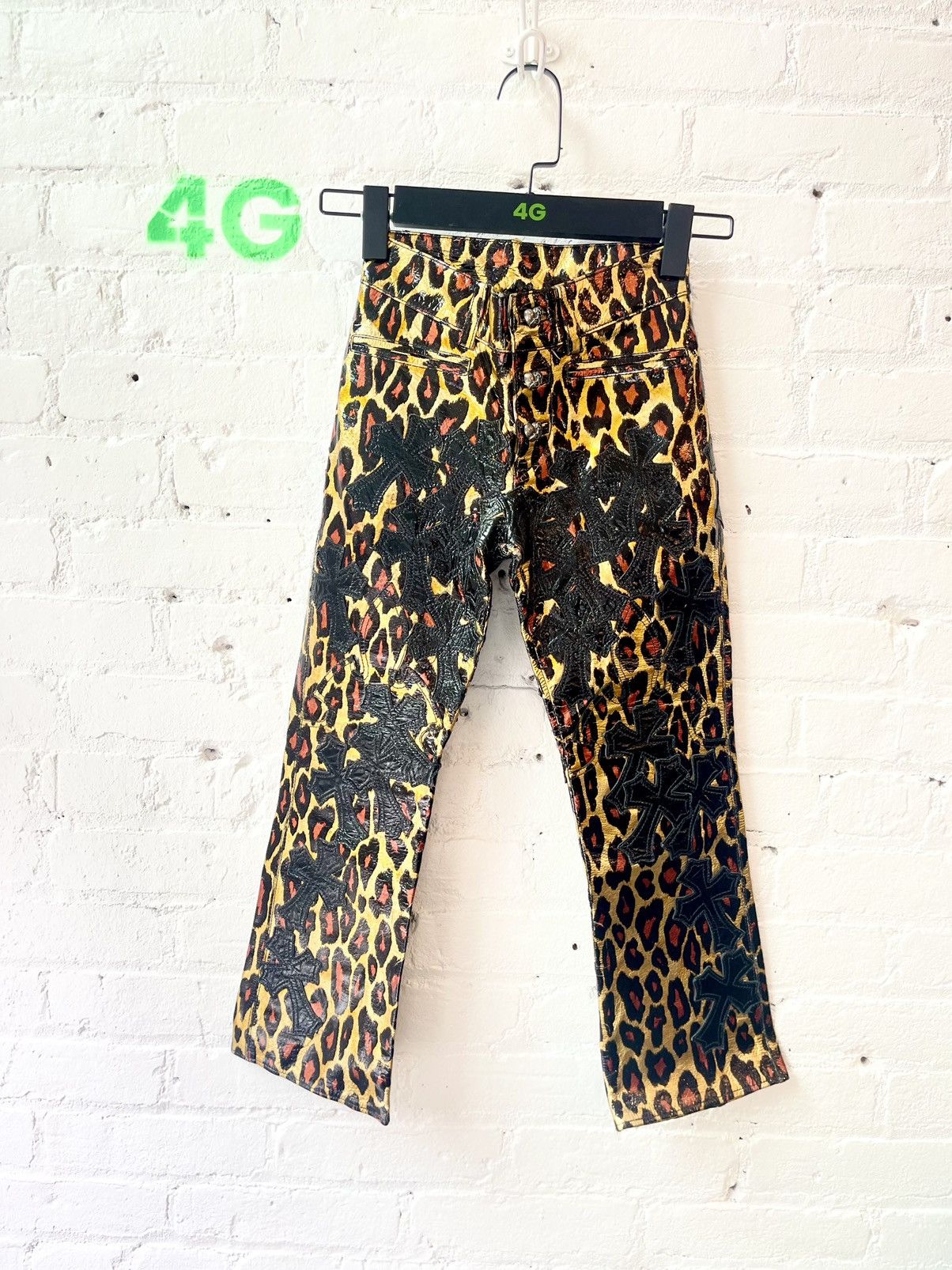 Chrome Hearts Chrome Hearts CRAZY Leopard Custom Mini Youth Cross Jeans Size US 26 / EU 42 - 1 Thumbnail