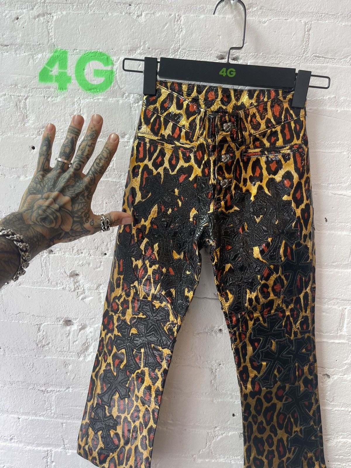 Chrome Hearts Chrome Hearts CRAZY Leopard Custom Mini Youth Cross Jeans Size US 26 / EU 42 - 7 Thumbnail