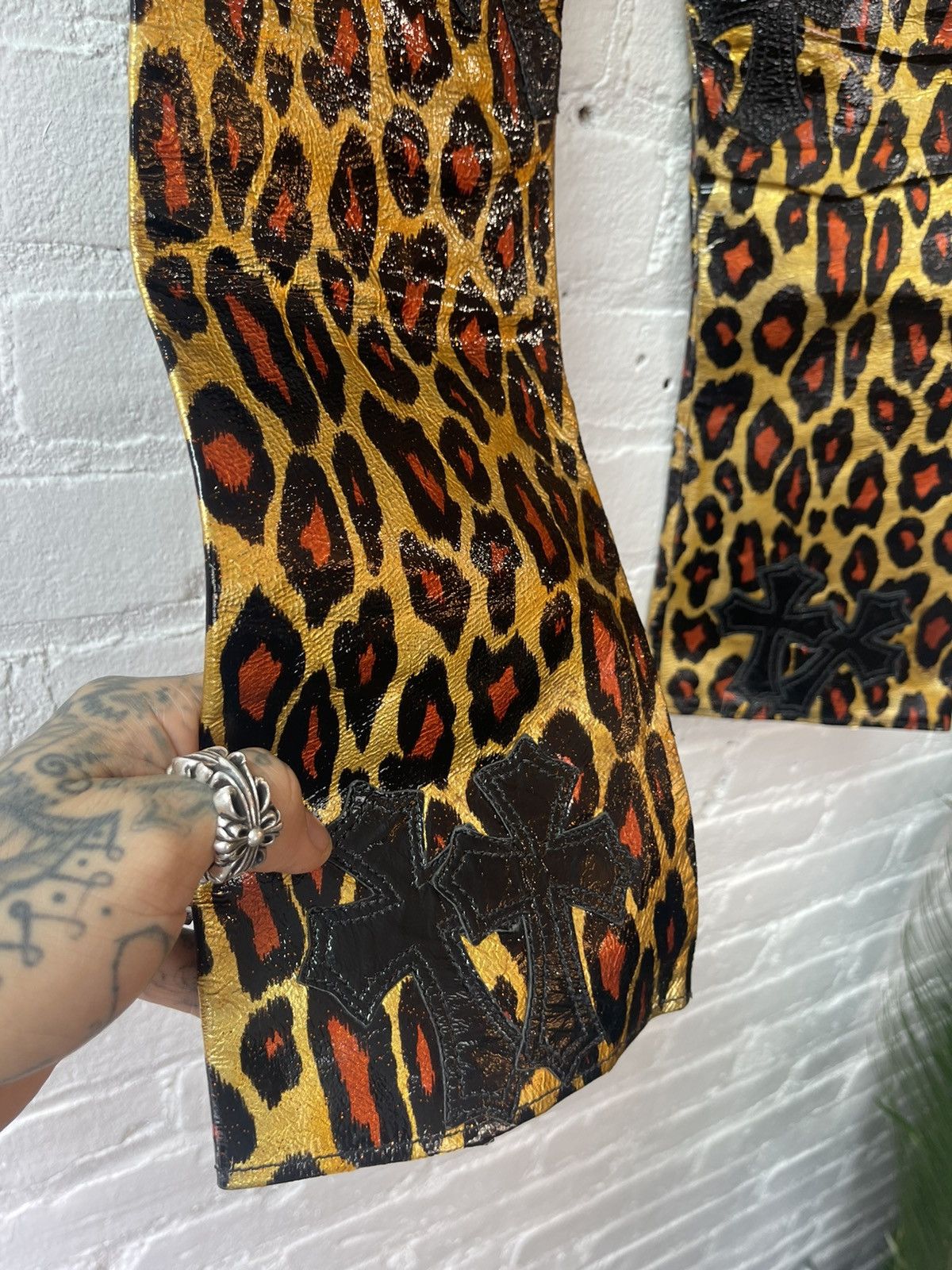 Chrome Hearts Chrome Hearts CRAZY Leopard Custom Mini Youth Cross Jeans Size US 26 / EU 42 - 13 Thumbnail