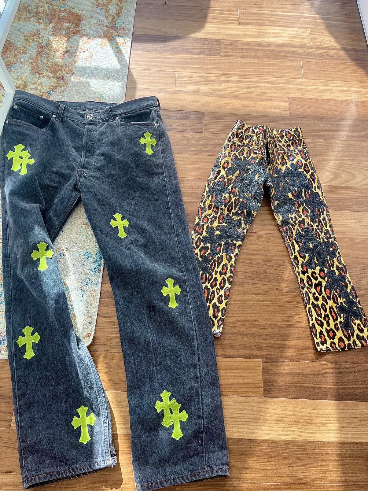 Chrome Hearts Chrome Hearts CRAZY Leopard Custom Mini Youth Cross Jeans Size US 26 / EU 42 - 25 Thumbnail