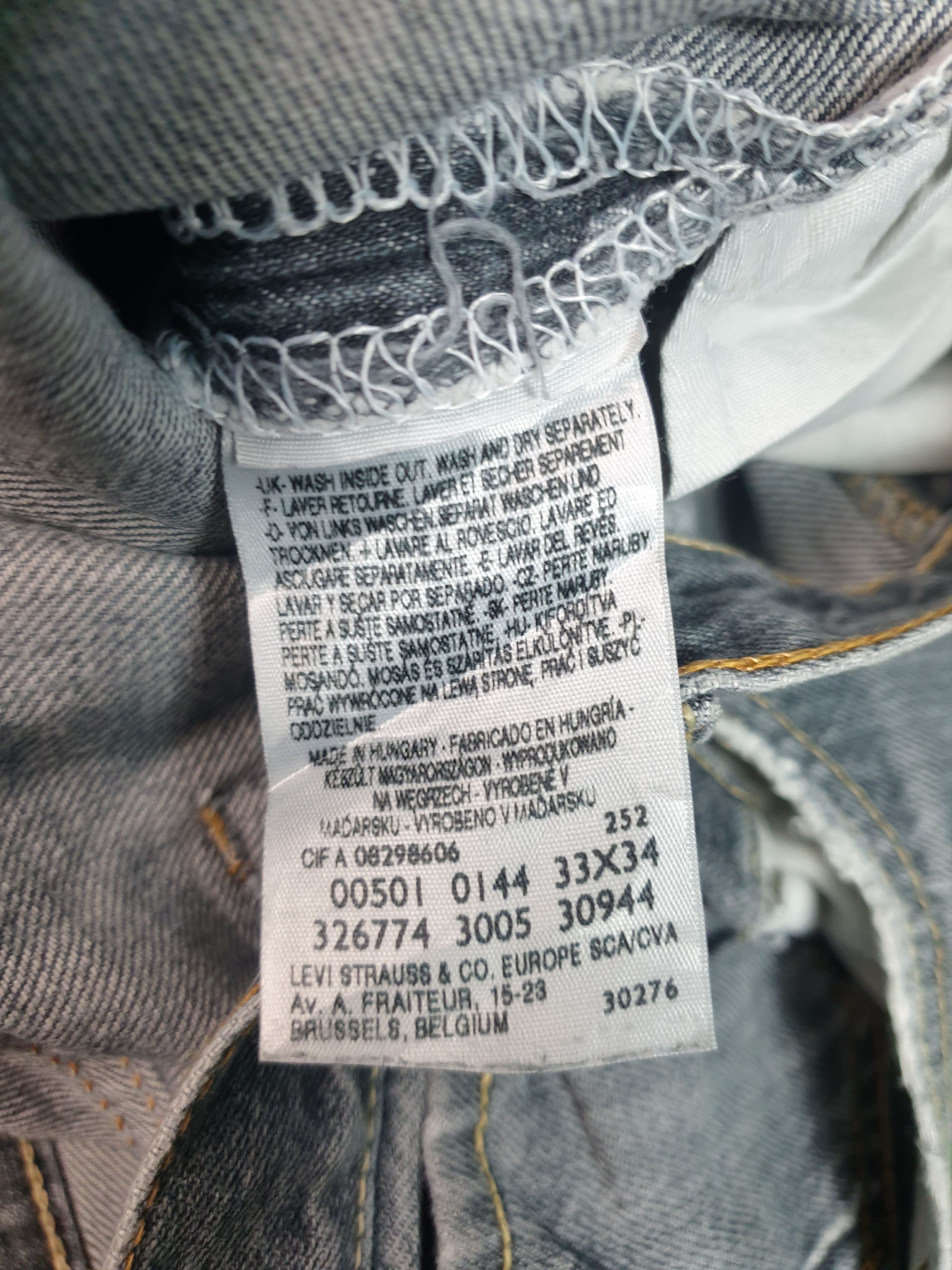 Levi's Vintage Clothing Vintage LEVIS 501 Grey Faded Distressed 33X31 Jeans L0061 Size US 33 - 14 Thumbnail
