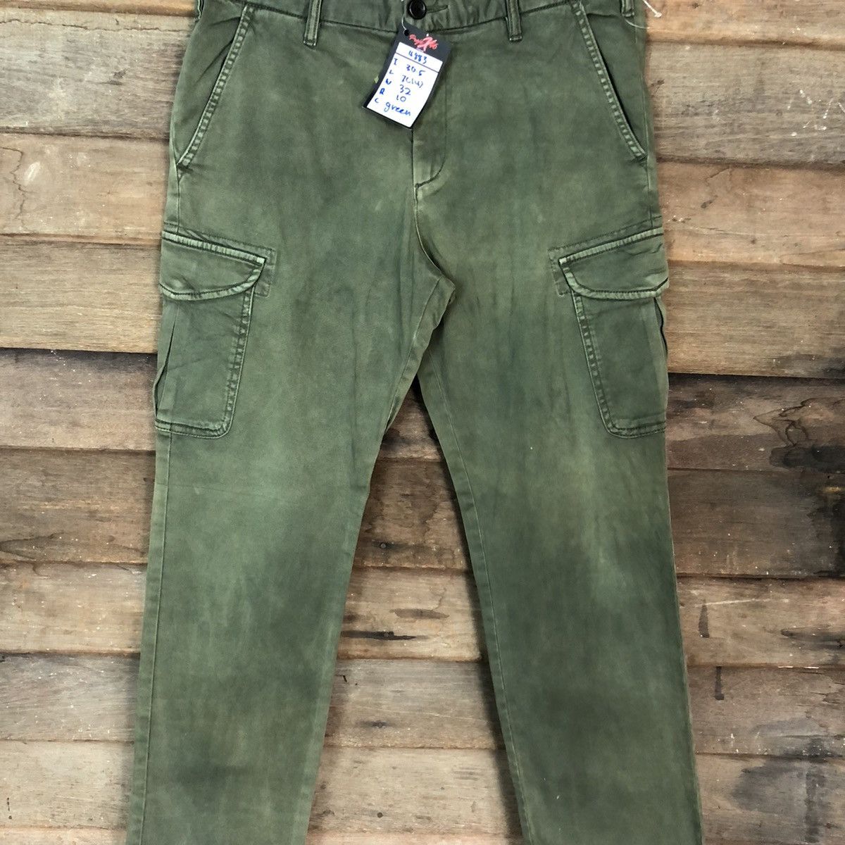 Japanese Brand Uniqlo Green Multipocket Tactical Cargo Pants #4883 Size US 33 - 4 Thumbnail